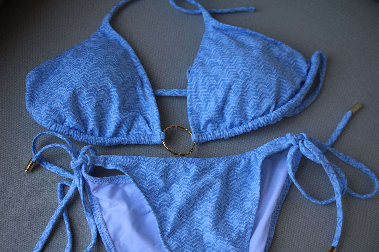 MELISSA ODABASH MIAMI TRIANGLE RING BIKINI UK 12/16 - Image 3