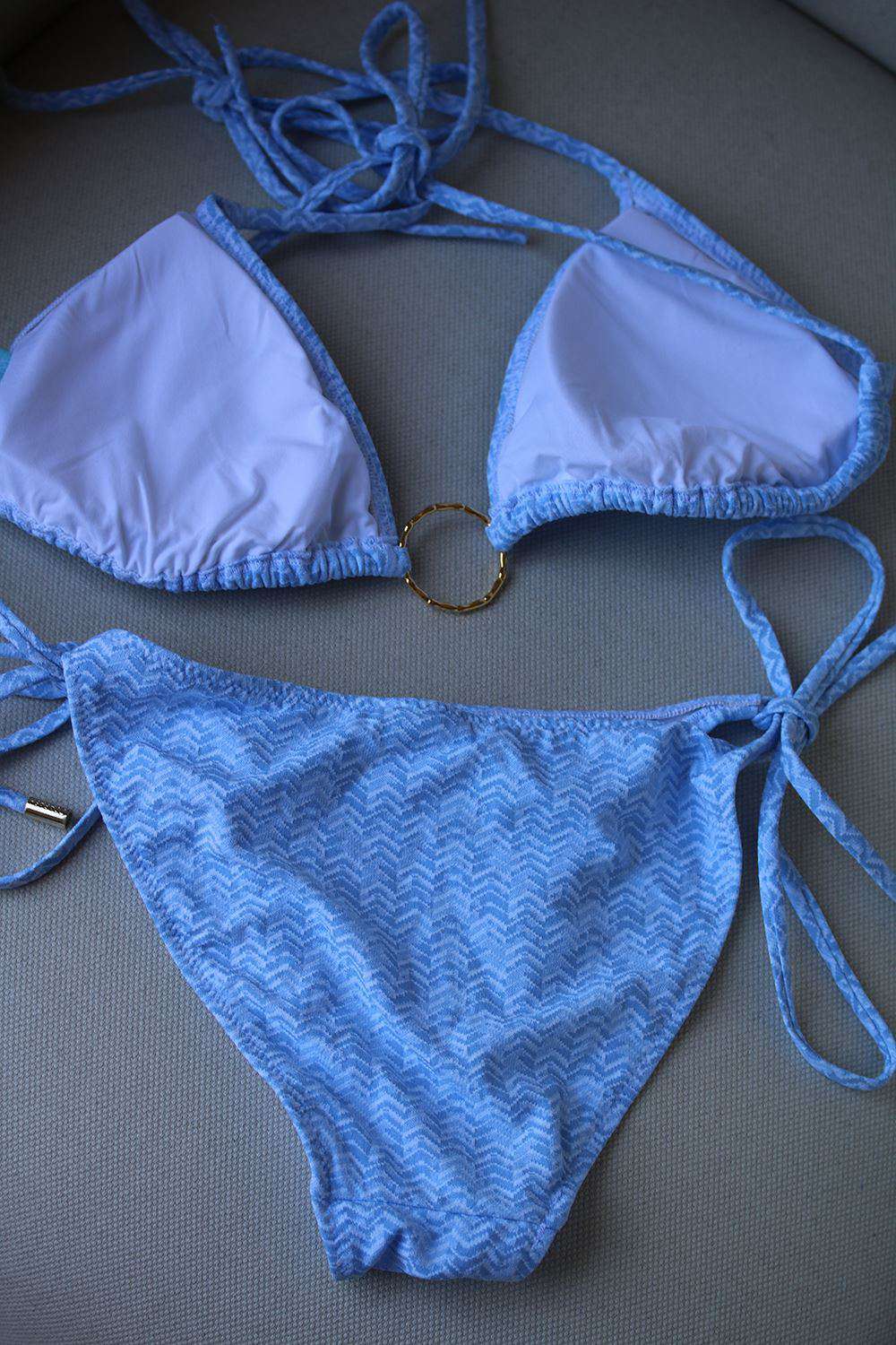MELISSA ODABASH MIAMI TRIANGLE RING BIKINI UK 12/16 - Image 4