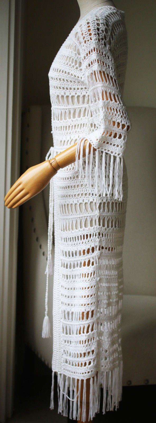 MELISSA ODABASH NAOMI CROCHET COVER-UP CARDIGAN ONE SIZE - Image 6