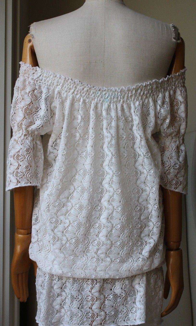 MELISSA ODABASH NICOLA CROCHET OFF-THE-SHOULDER DRESS ONE SIZE - Image 7