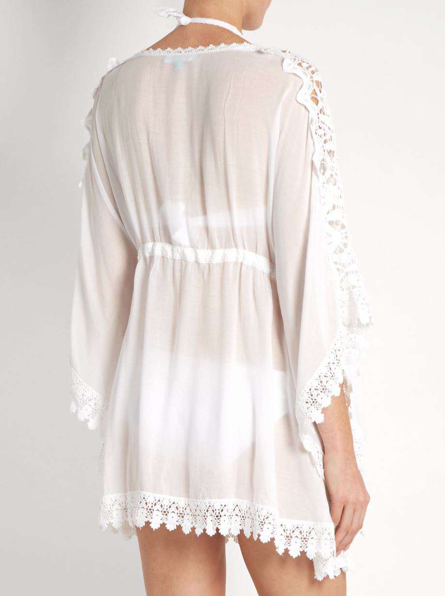 MELISSA ODABASH ROBY MACRAMÉ-LACE TRIMMED DRESS ONE SIZE - Image 3