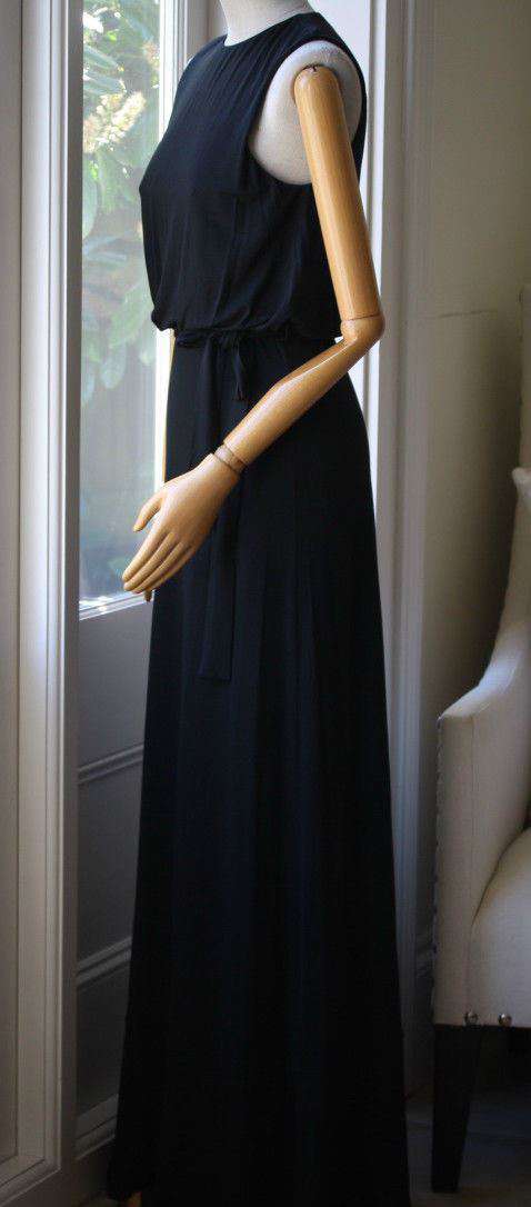 MELISSA ODABASH TALIA BLACK MAXI DRESS SMALL - Image 2