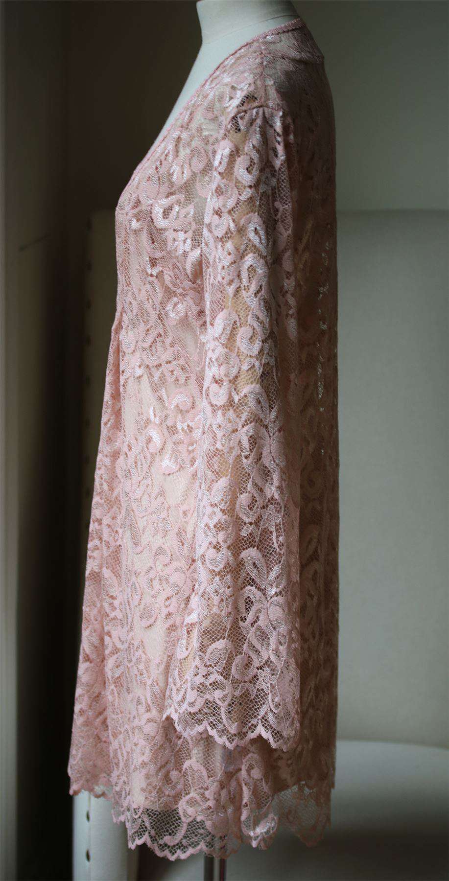 MELISSA ODABASH WELCH LACE V-NECK DRESS MEDIUM - Image 2