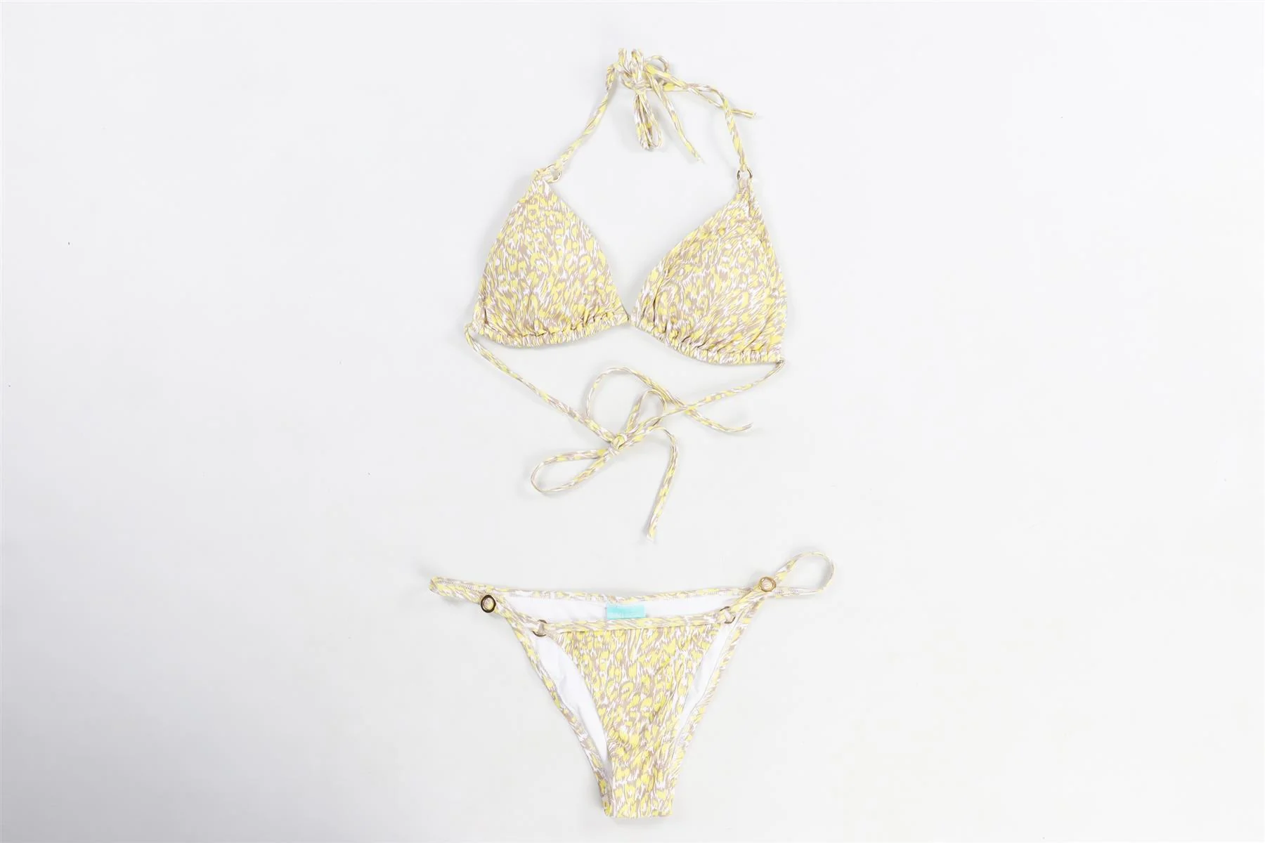 MELISSA ODABASH YELLOW BIKINI UK 10-16 - Image 2