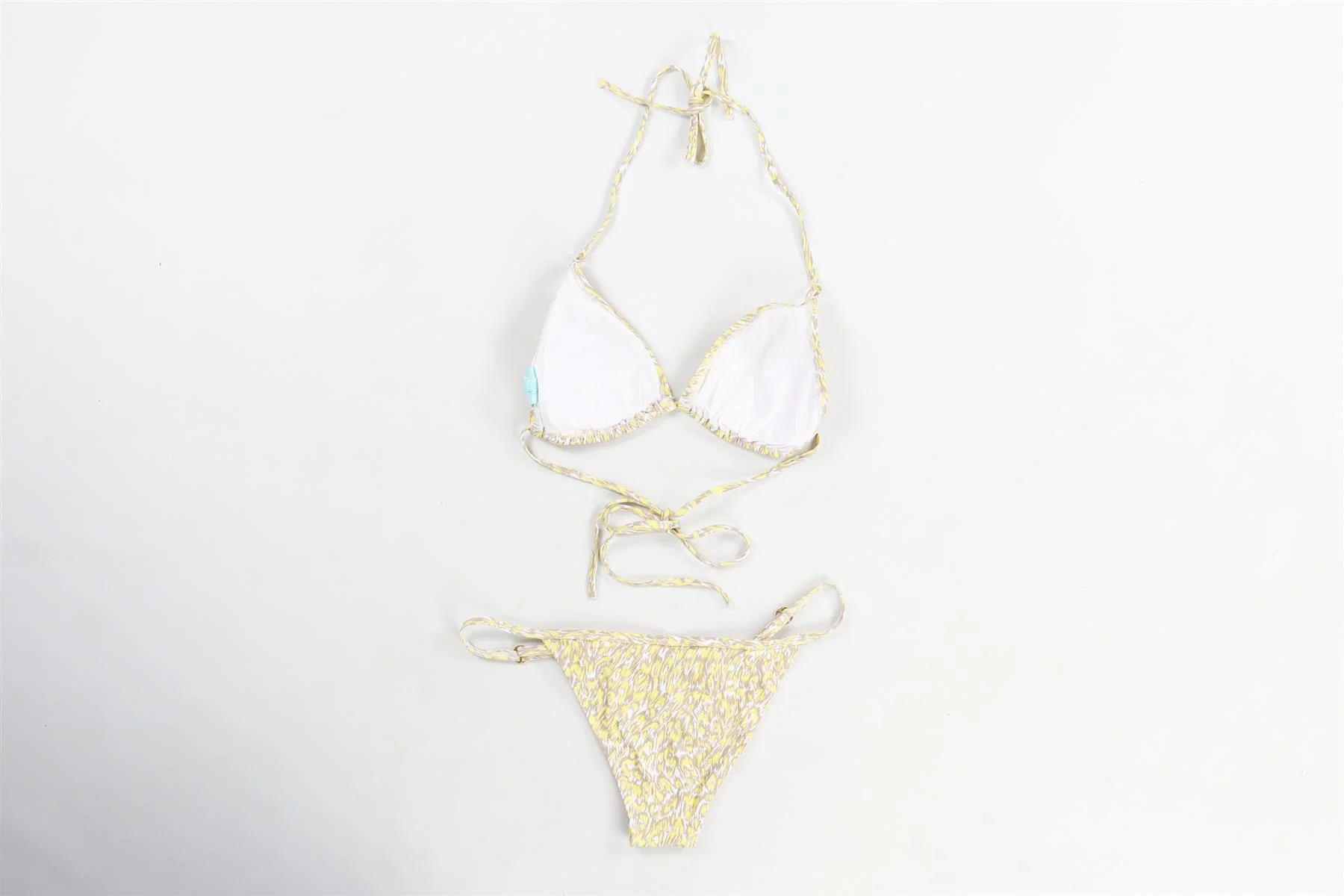 MELISSA ODABASH YELLOW BIKINI UK 10-16 - Image 4