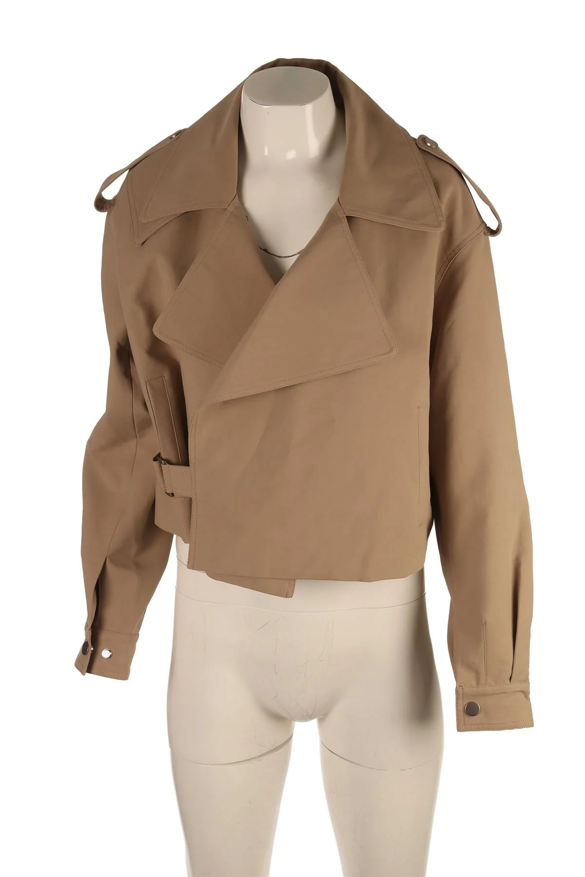 MEOTINE BEIGE COTTON JACKET SMALL - Image 2