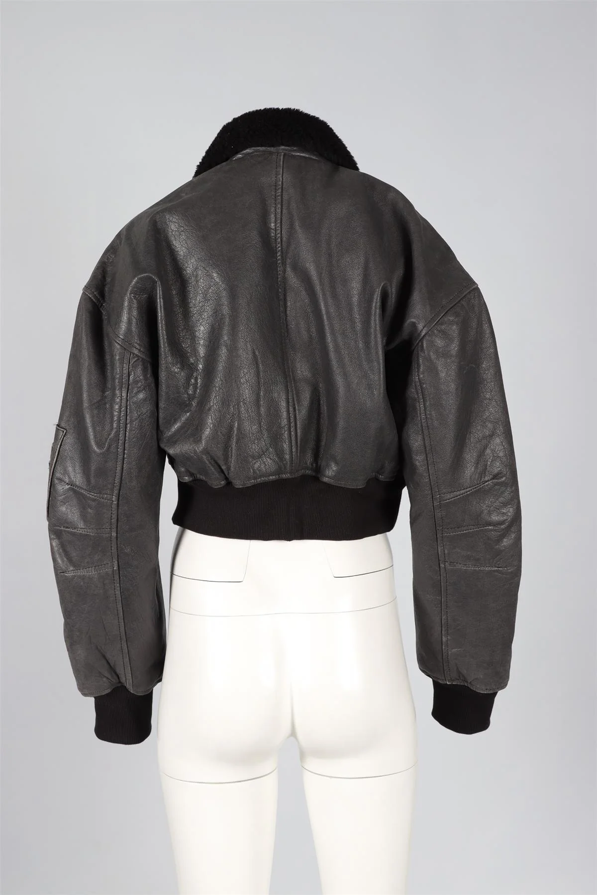 MEOTINE BLACK SHEARLING AND LEATHER JACKET XSMALL - SMALL - Image 4