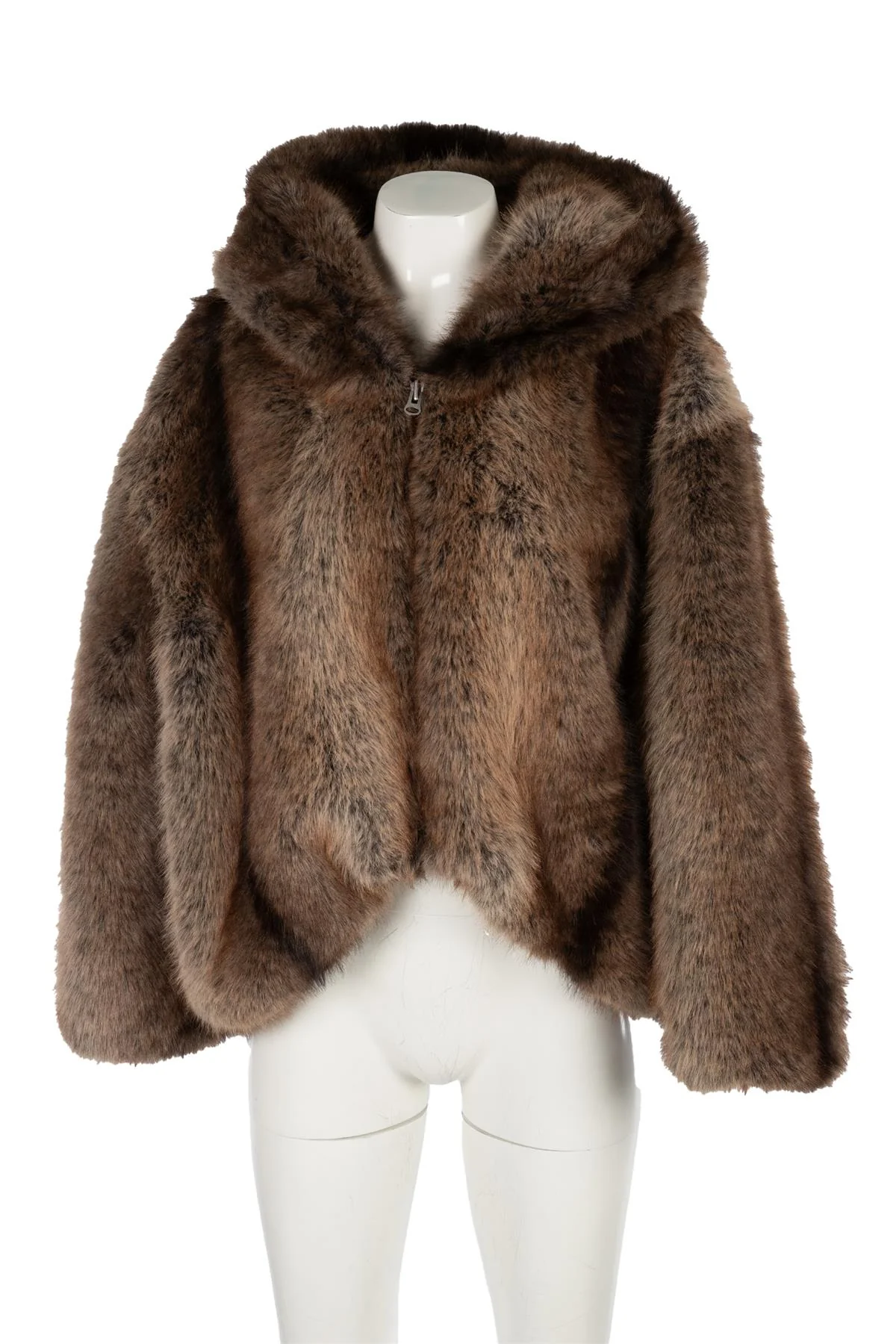 MEOTINE BROWN WILMA FAUX FUR JACKET SMALL - MEDIUM - Image 2