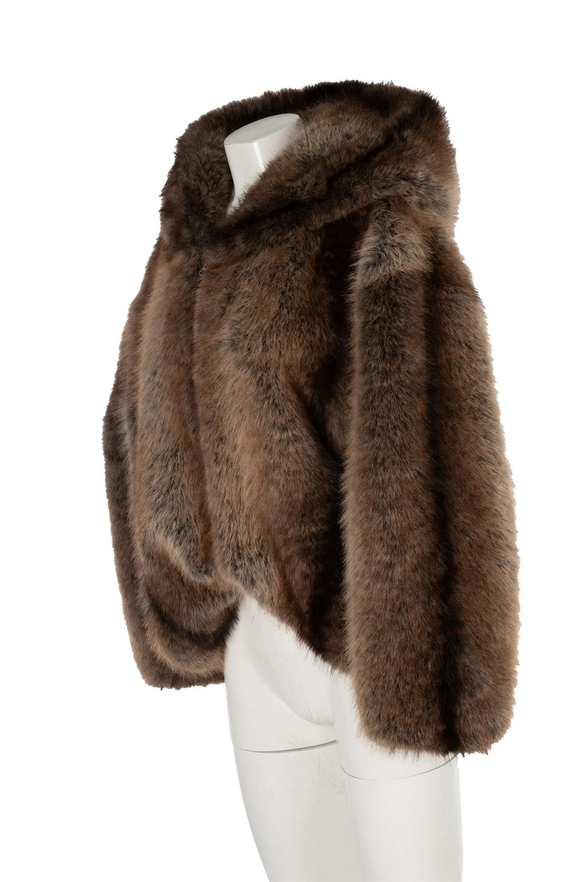 MEOTINE BROWN WILMA FAUX FUR JACKET SMALL - MEDIUM - Image 3