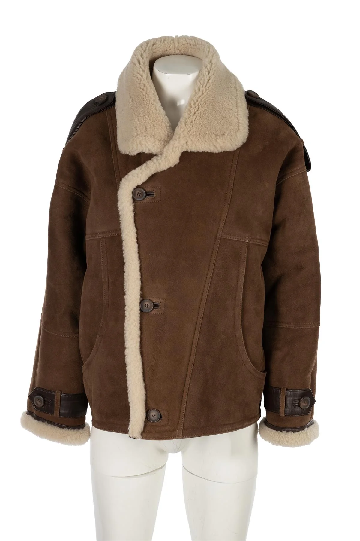 MEOTINE BROWN ZOE SUEDE AND SHEARLING JACKET XSMALL - SMALL - Image 2