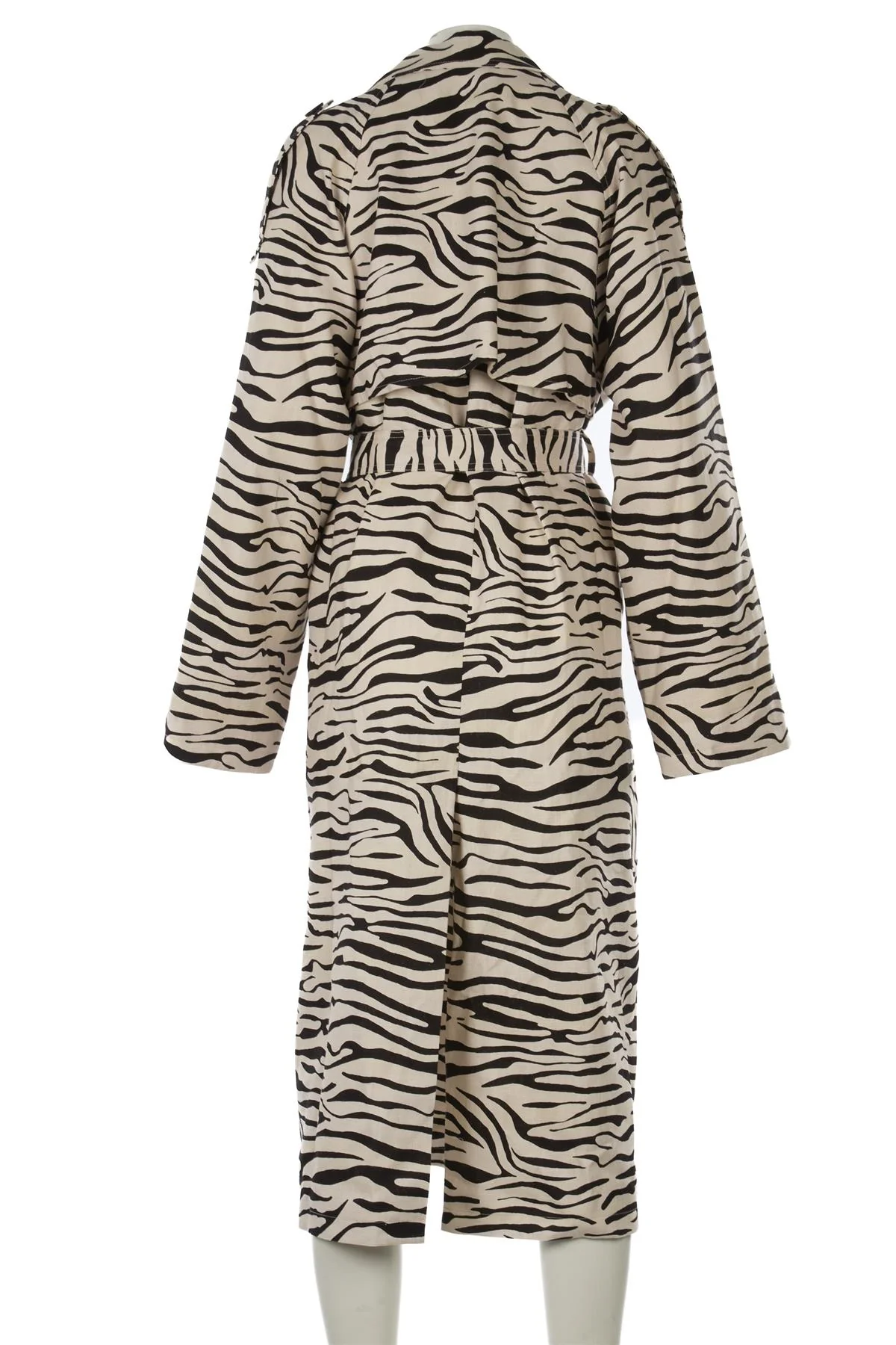 MEOTINE ECRU KIRA LINEN TRENCH COAT XSMALL - Image 4