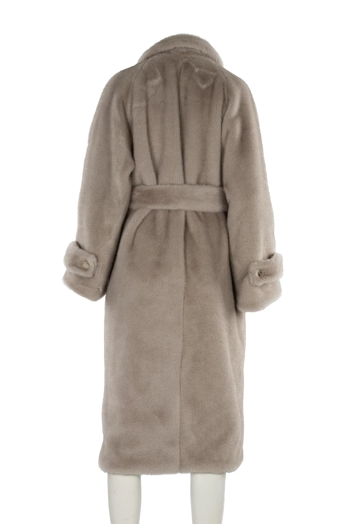 MEOTINE GREY KELLY FAUX FUR COAT XSMALL - SMALL - Image 4