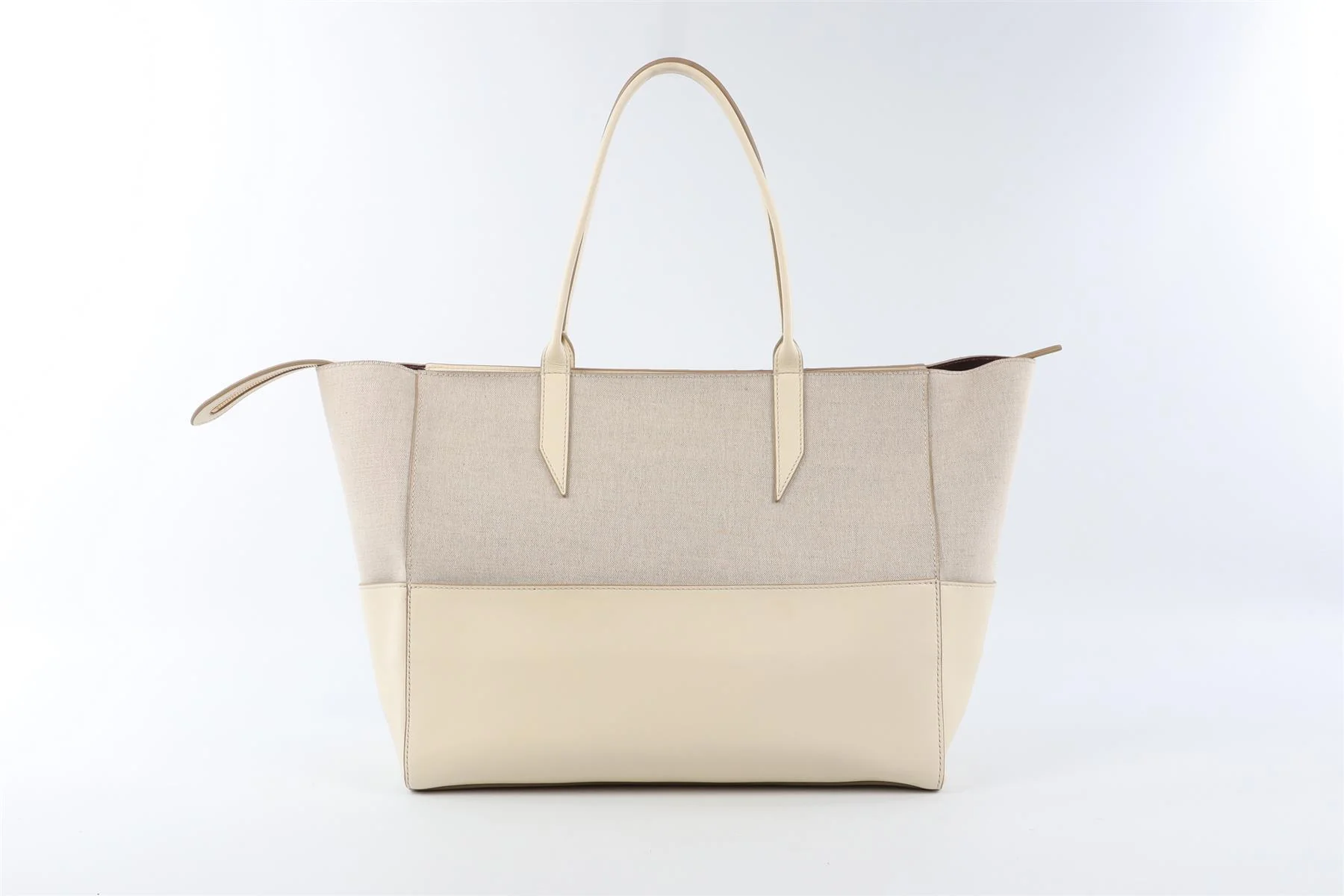 MÉTIER CREAM INCOGNITO SMALL LINEN TOTE BAG - Image 6