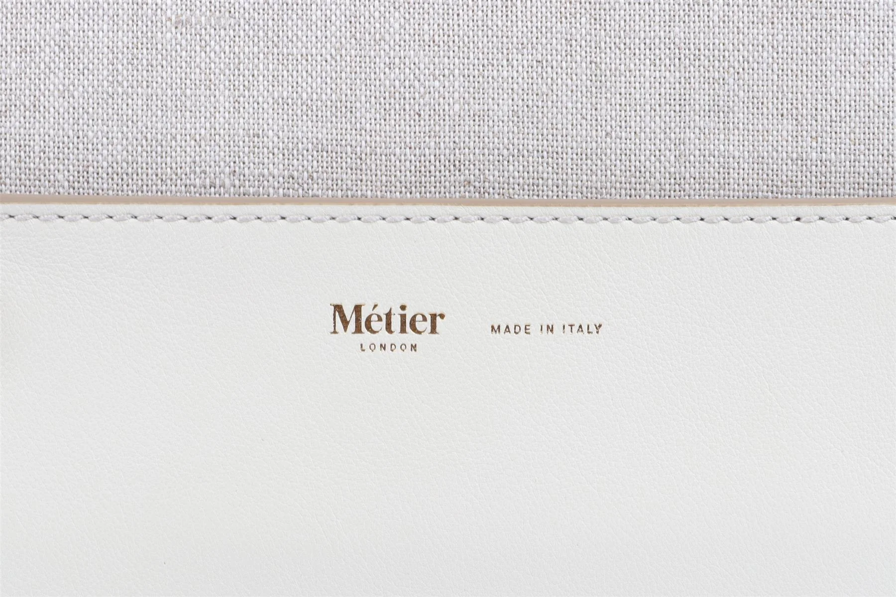 MÉTIER CREAM INCOGNITO SMALL LINEN TOTE BAG - Image 8