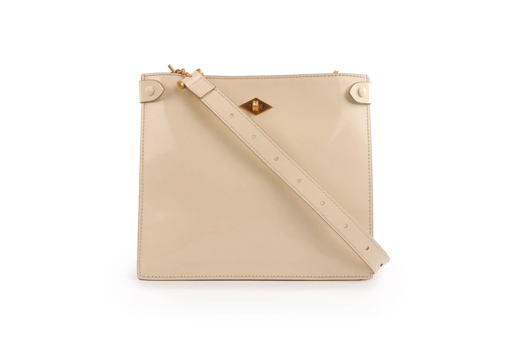 MÉTIER CREAM STOWAWAY PATENT LEATHER SHOULDER BAG - Image 2
