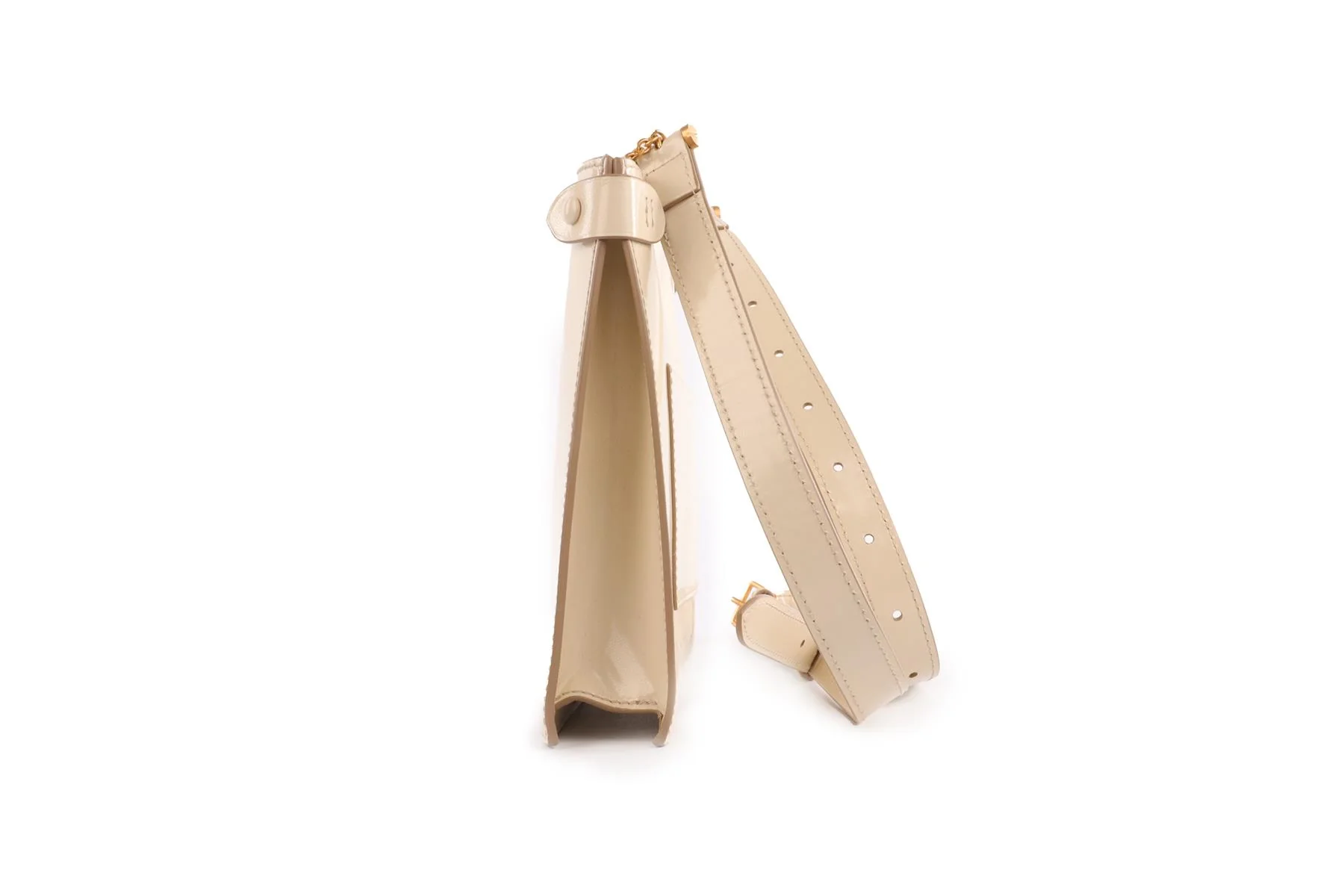 MÉTIER CREAM STOWAWAY PATENT LEATHER SHOULDER BAG - Image 6