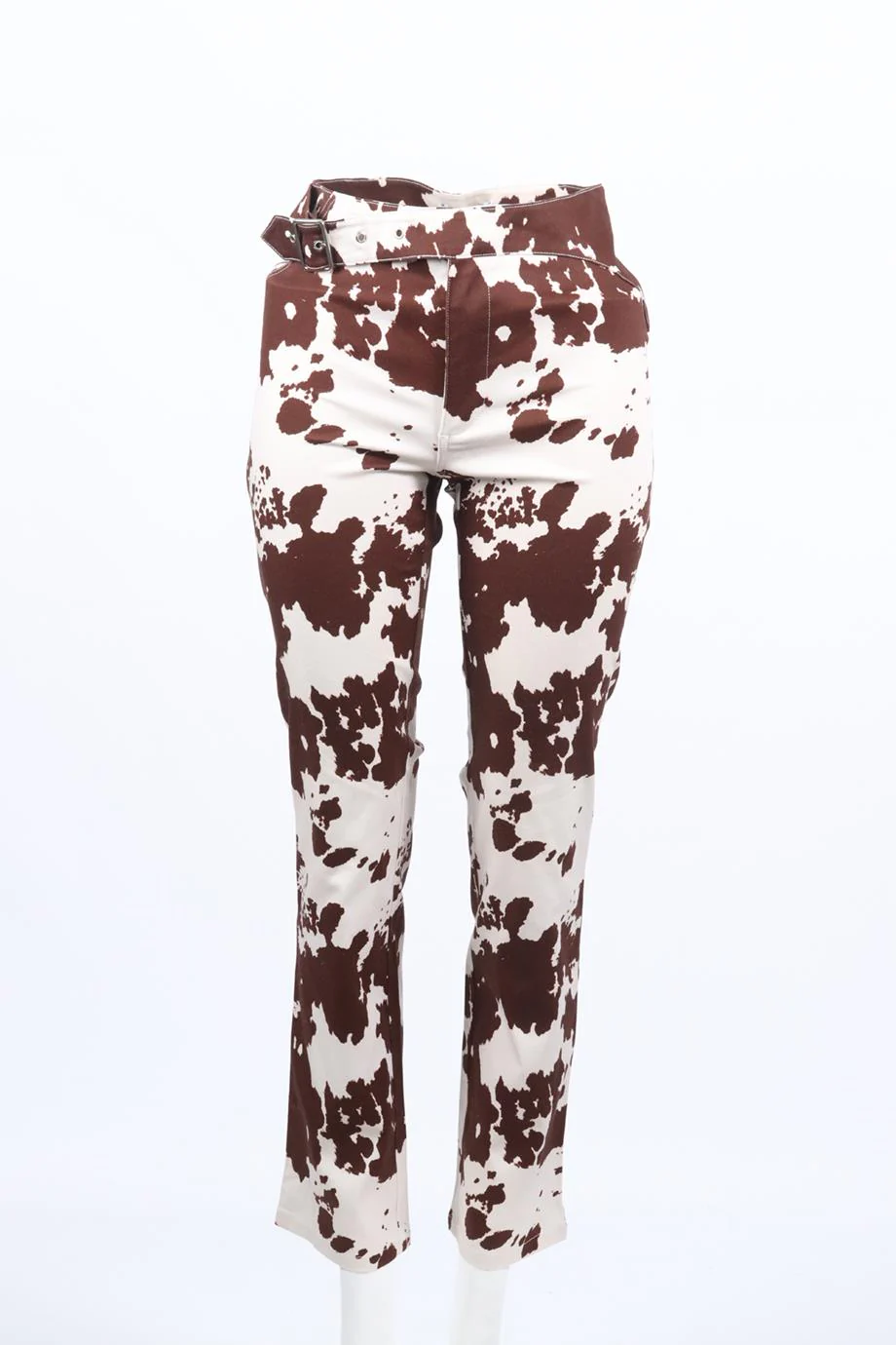 MIAOU COTTON BLEND STRAIGHT LEG PANTS SMALL - Image 2