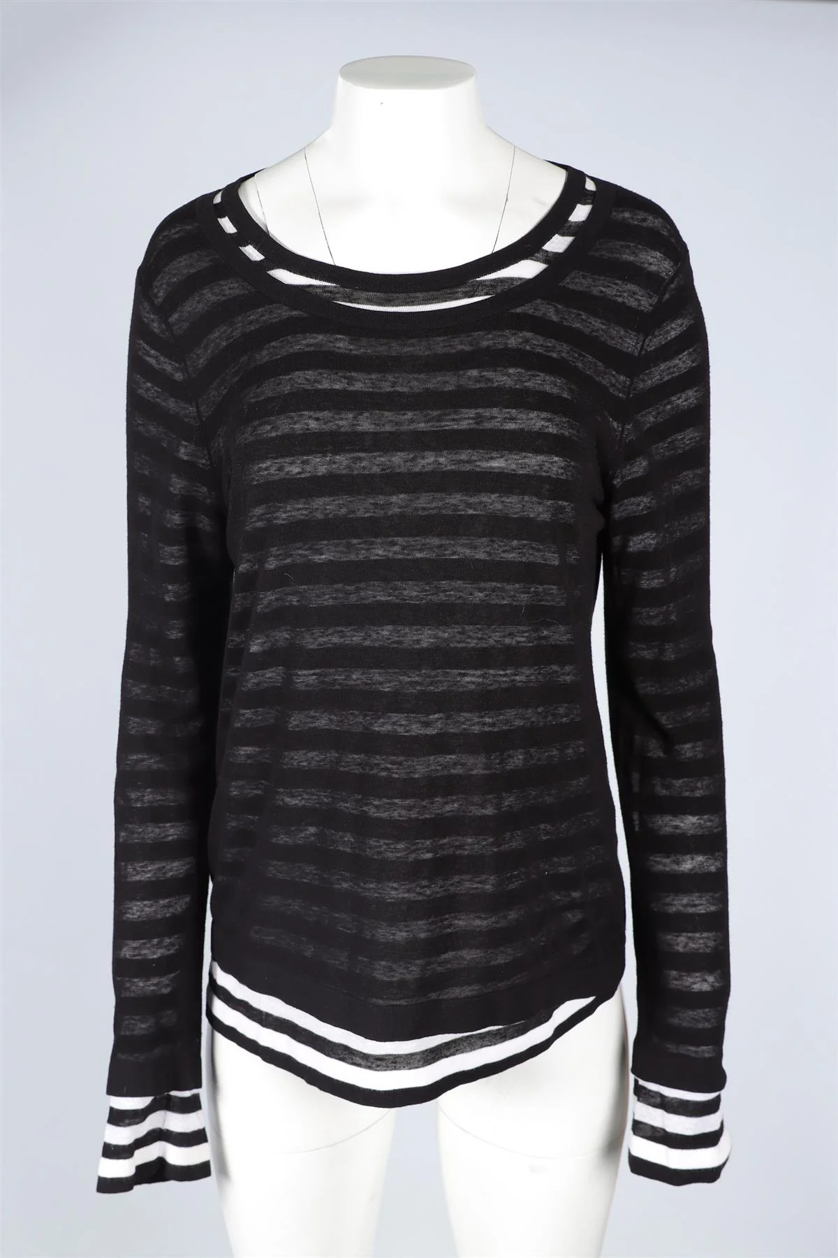 MICHAEL KORS BLACK LINEN TOP LARGE - Image 2