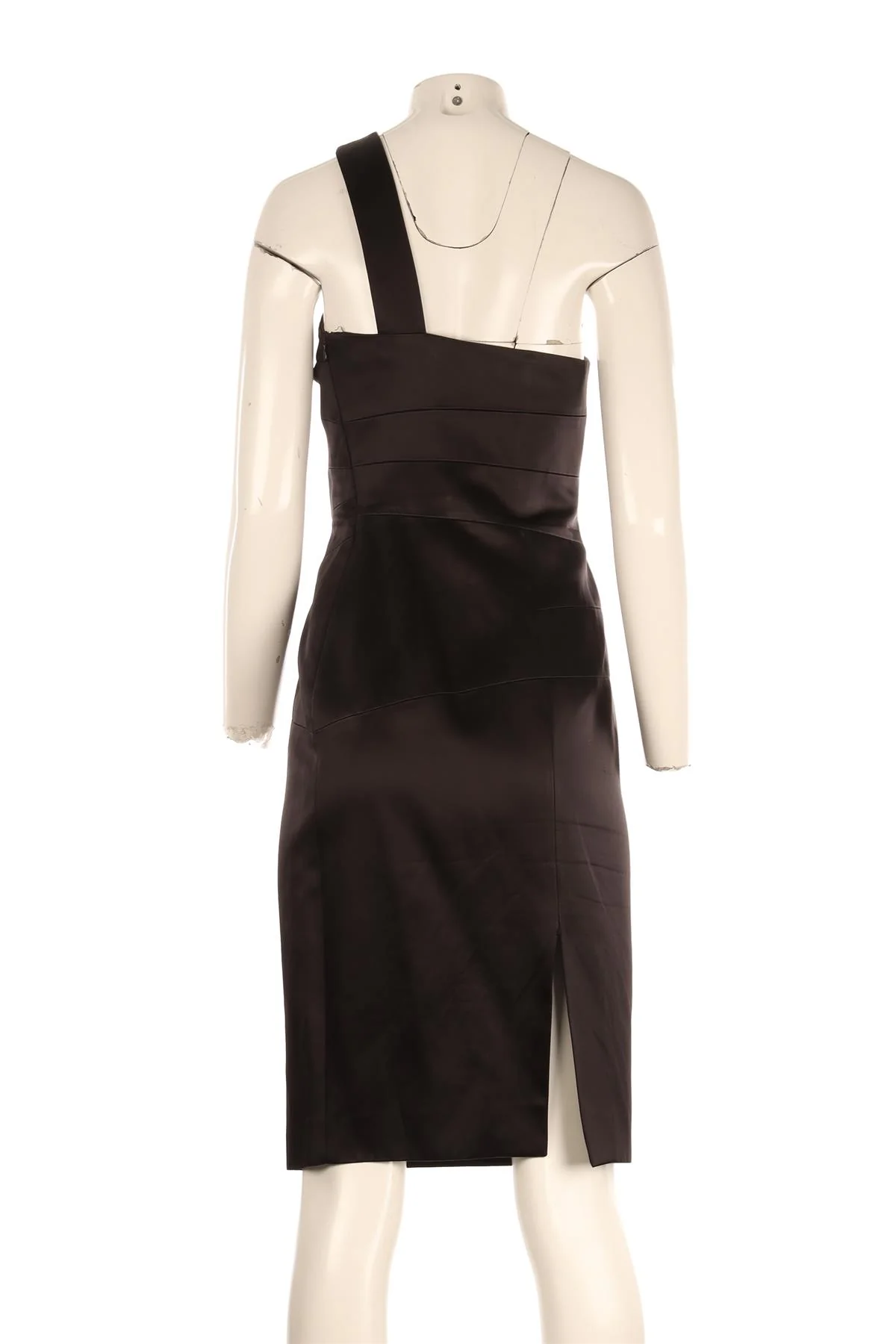 MICHAEL KORS BLACK SATIN MINI DRESS US 4 UK 8 - Image 4