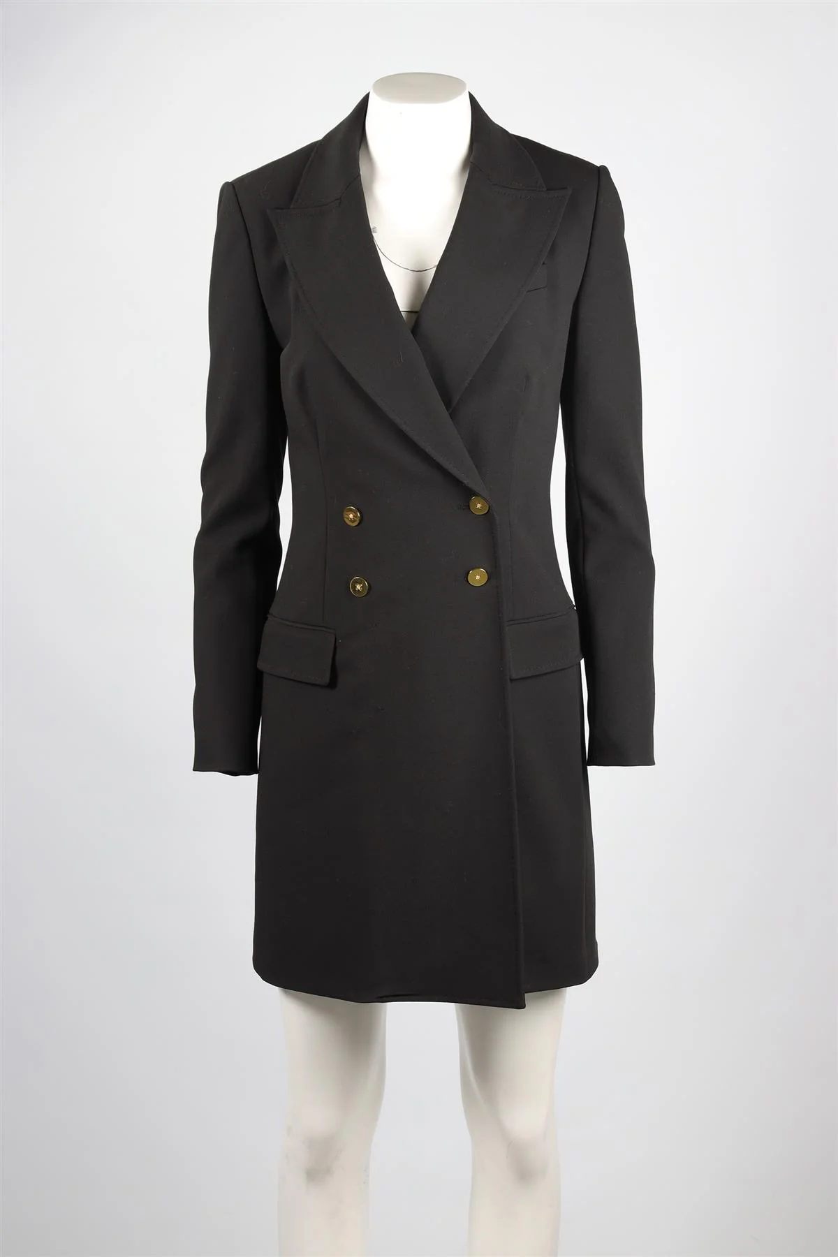 MICHAEL KORS BLACK WOOL COAT US 6 UK 10 - Image 2