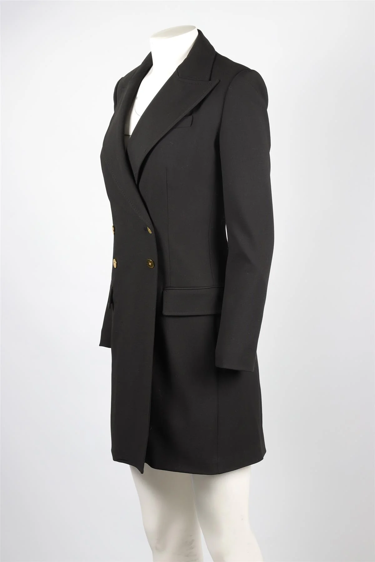 MICHAEL KORS BLACK WOOL COAT US 6 UK 10 - Image 3