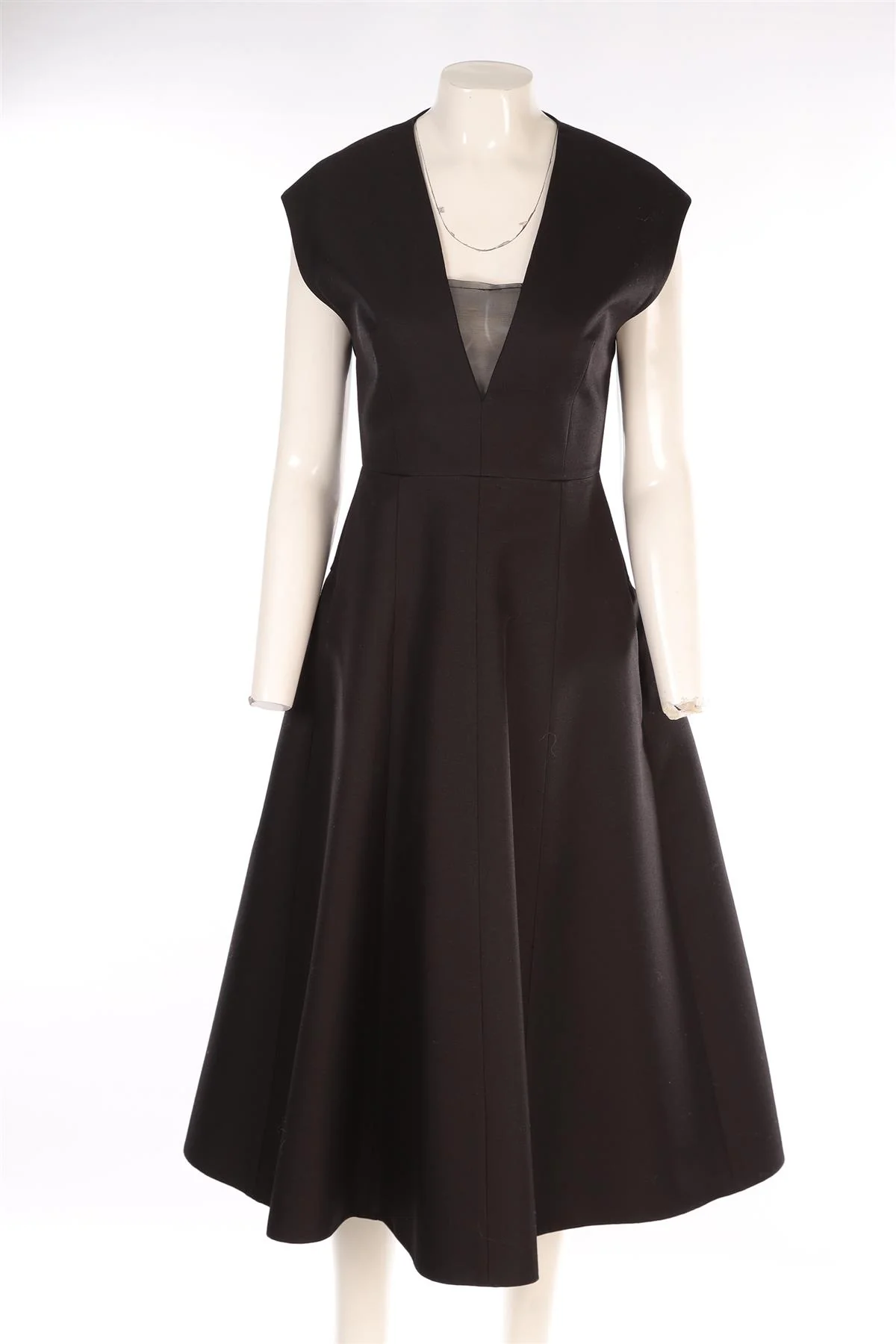 MICHAEL KORS BLACK WOOL MAXI DRESS US 4 UK 8 - Image 2