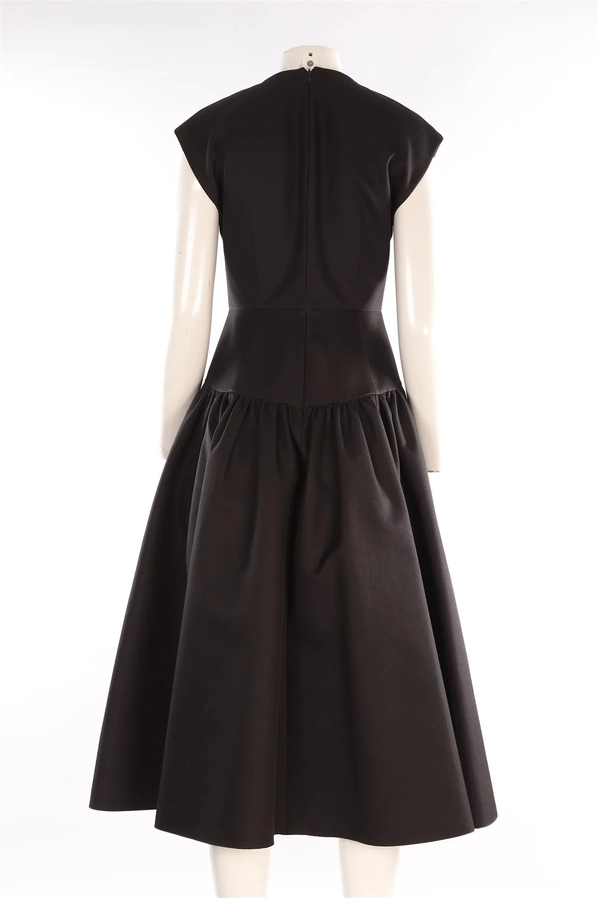 MICHAEL KORS BLACK WOOL MAXI DRESS US 4 UK 8 - Image 4