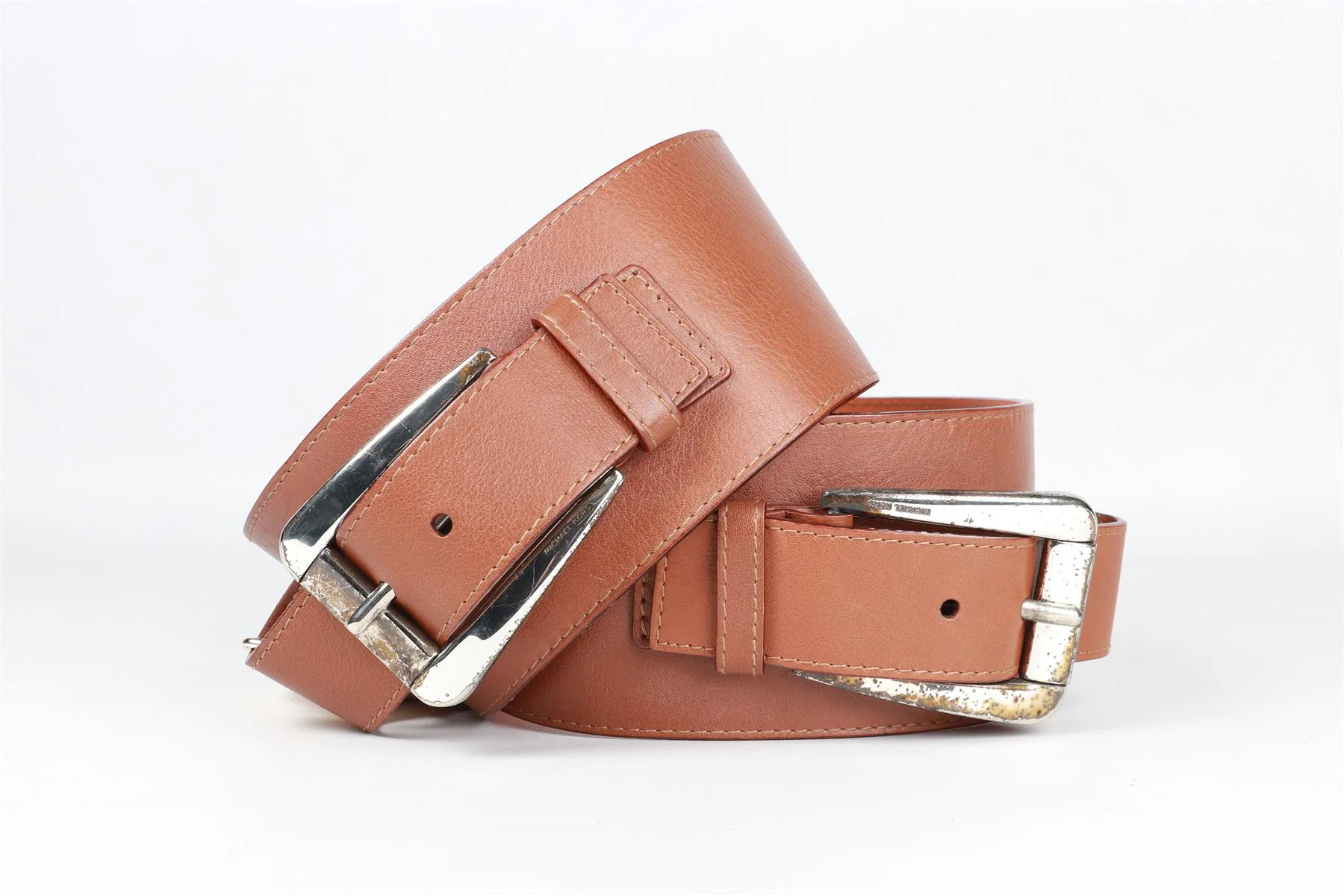 MICHAEL KORS BROWN LEATHER WAIST BELT SMALL - Image 5