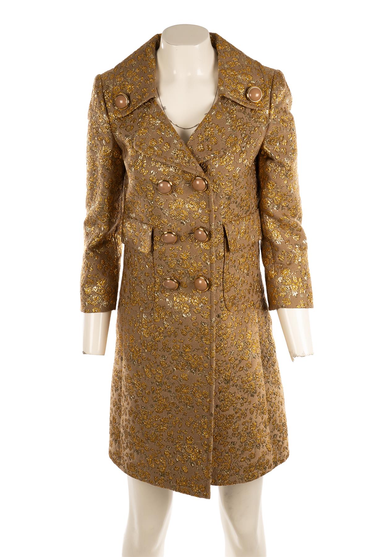MICHAEL KORS COLLECTION GOLD WOOL COAT US 2 UK 6 - Image 2