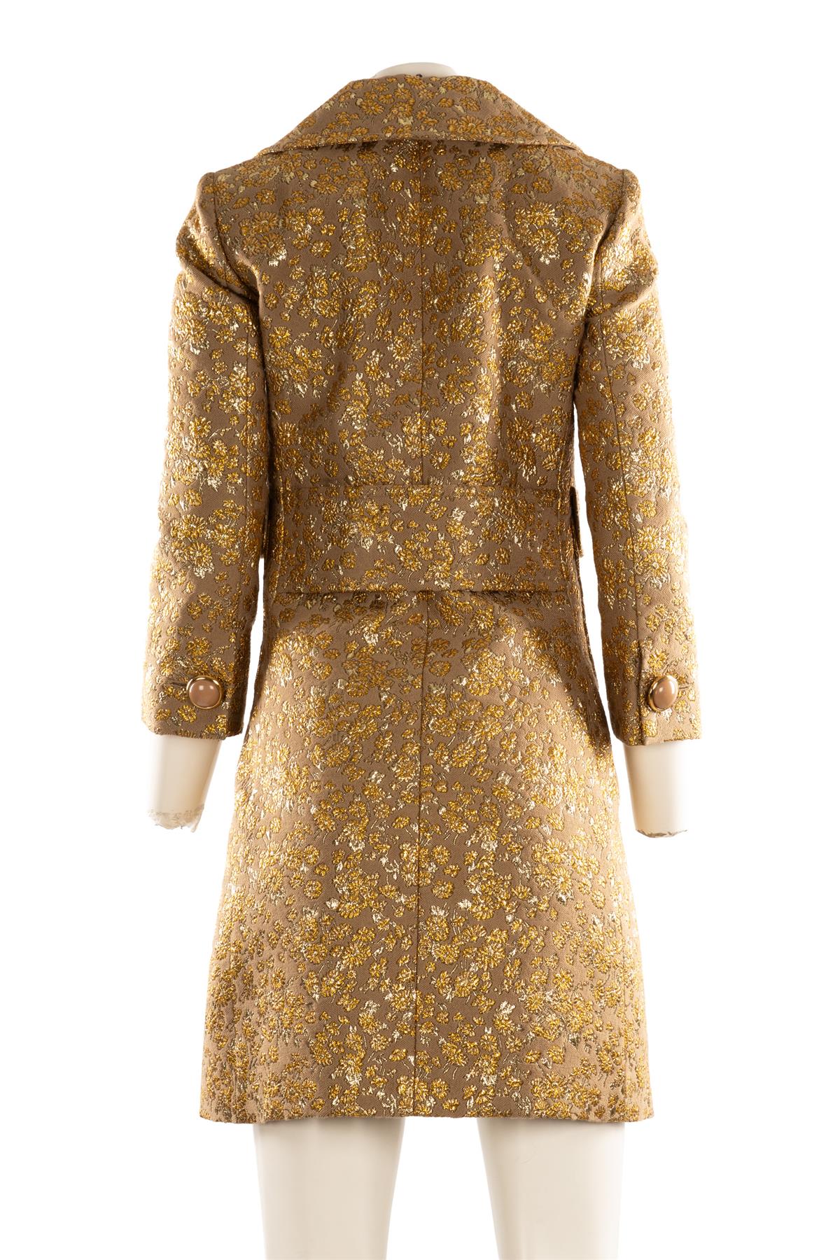 MICHAEL KORS COLLECTION GOLD WOOL COAT US 2 UK 6 - Image 4