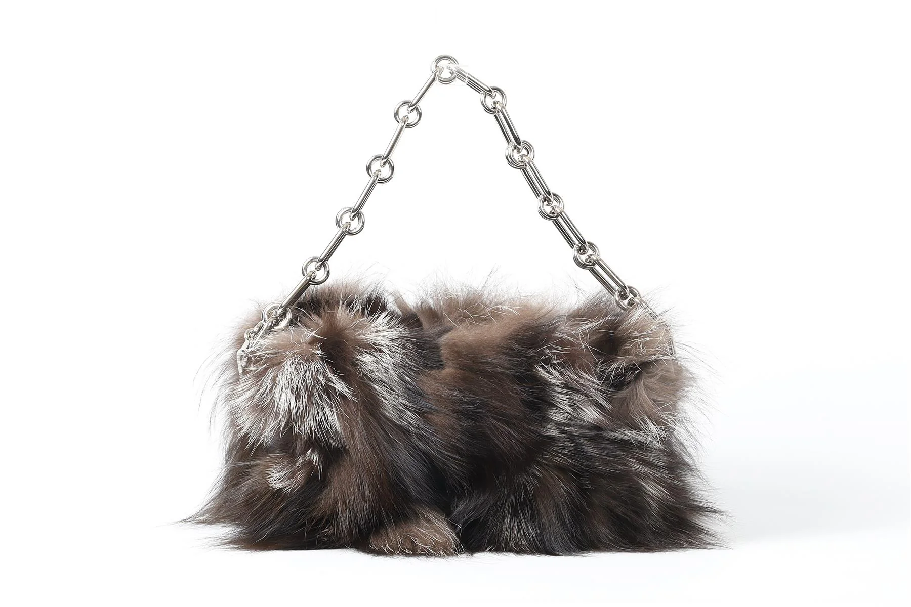 MICHAEL KORS COLLECTION JULIE LG CAMERA FOX FUR AND LEATHER SHOULDER BAG - Image 2