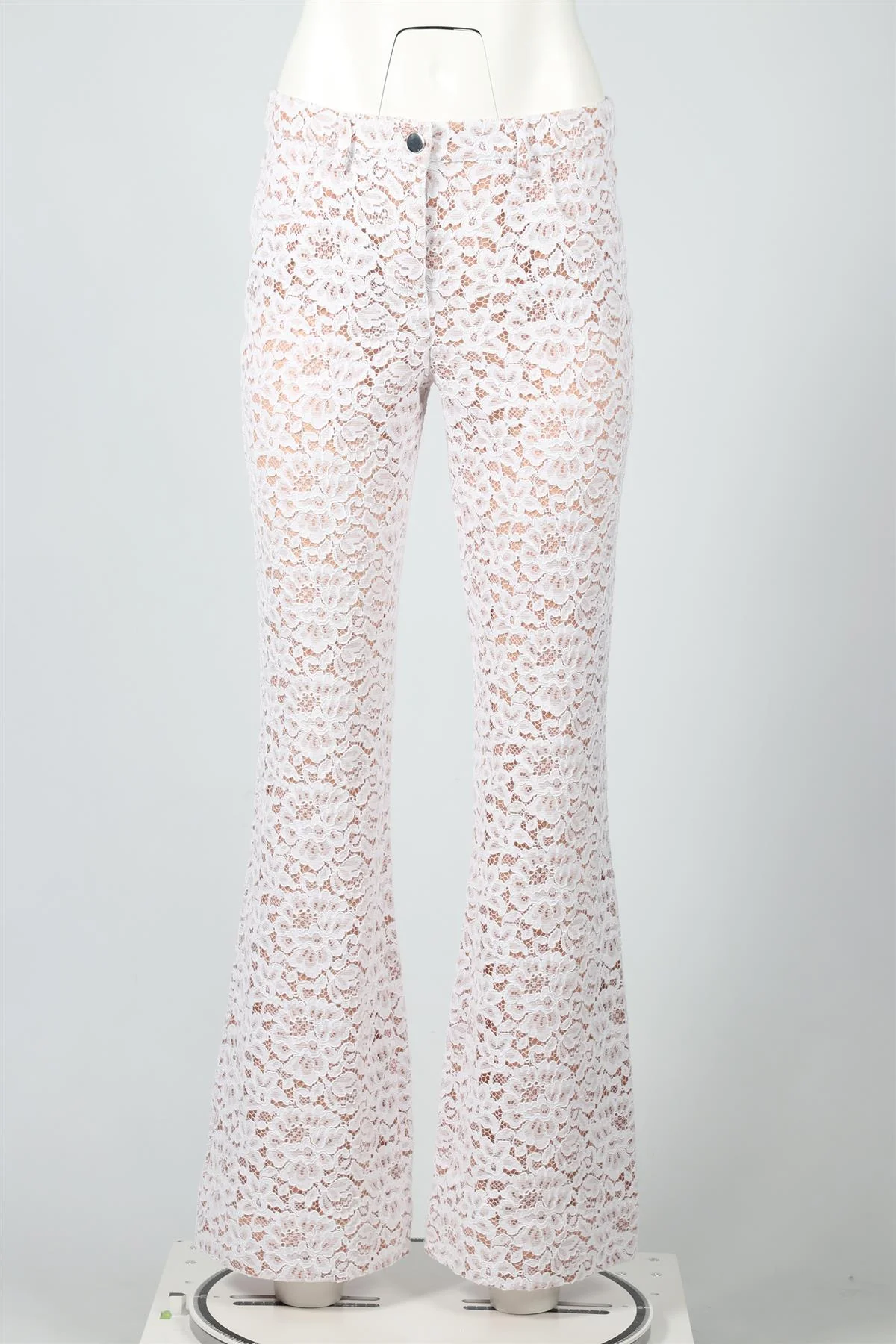 MICHAEL KORS COLLECTION WHITE LACE FLARED PANTS US 6 UK 10 - Image 2