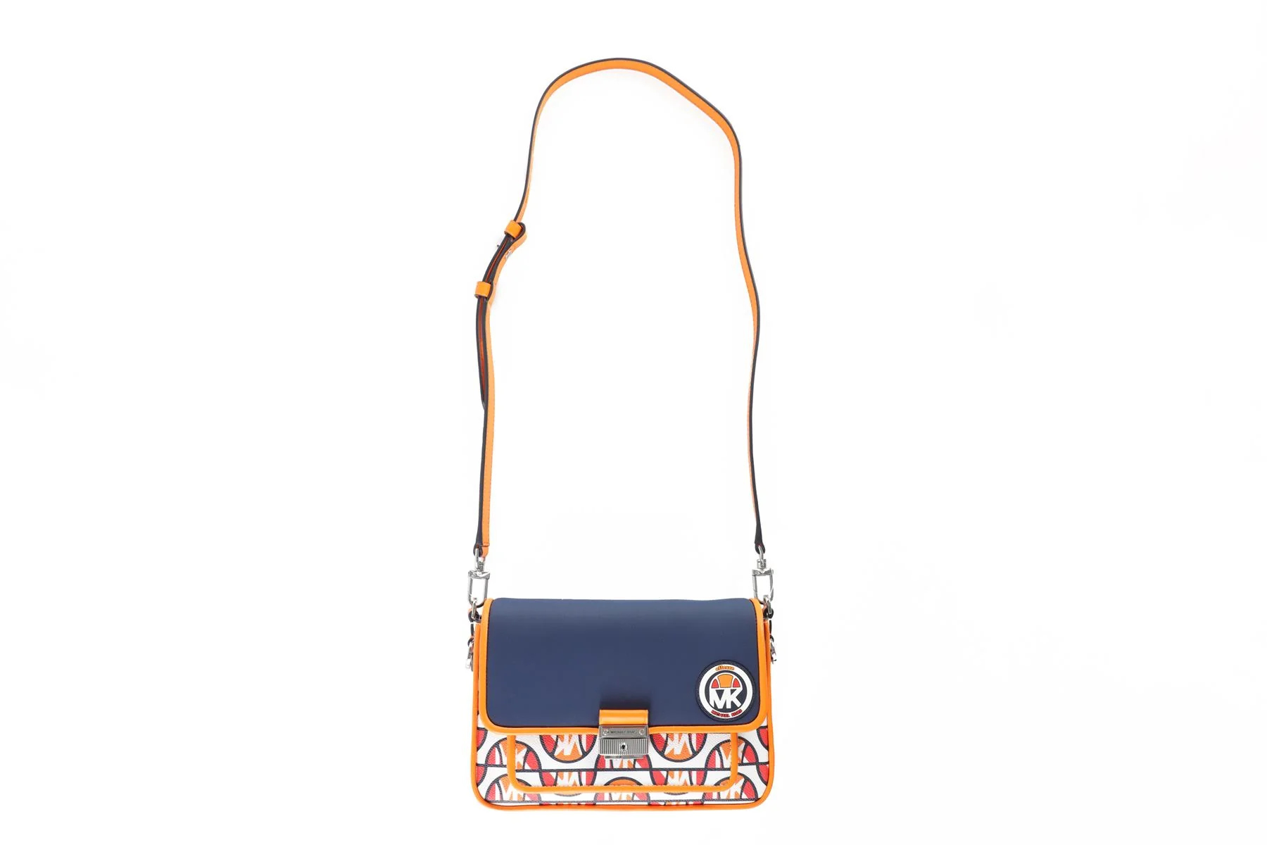 MICHAEL KORS + ELLESSE ORANGE BRADSHAW CANVAS SHOULDER BAG - Image 3