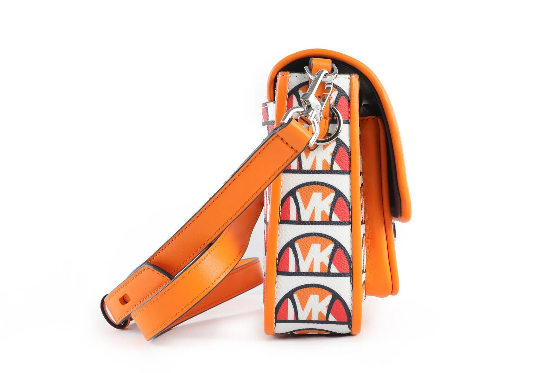 MICHAEL KORS + ELLESSE ORANGE BRADSHAW CANVAS SHOULDER BAG - Image 5