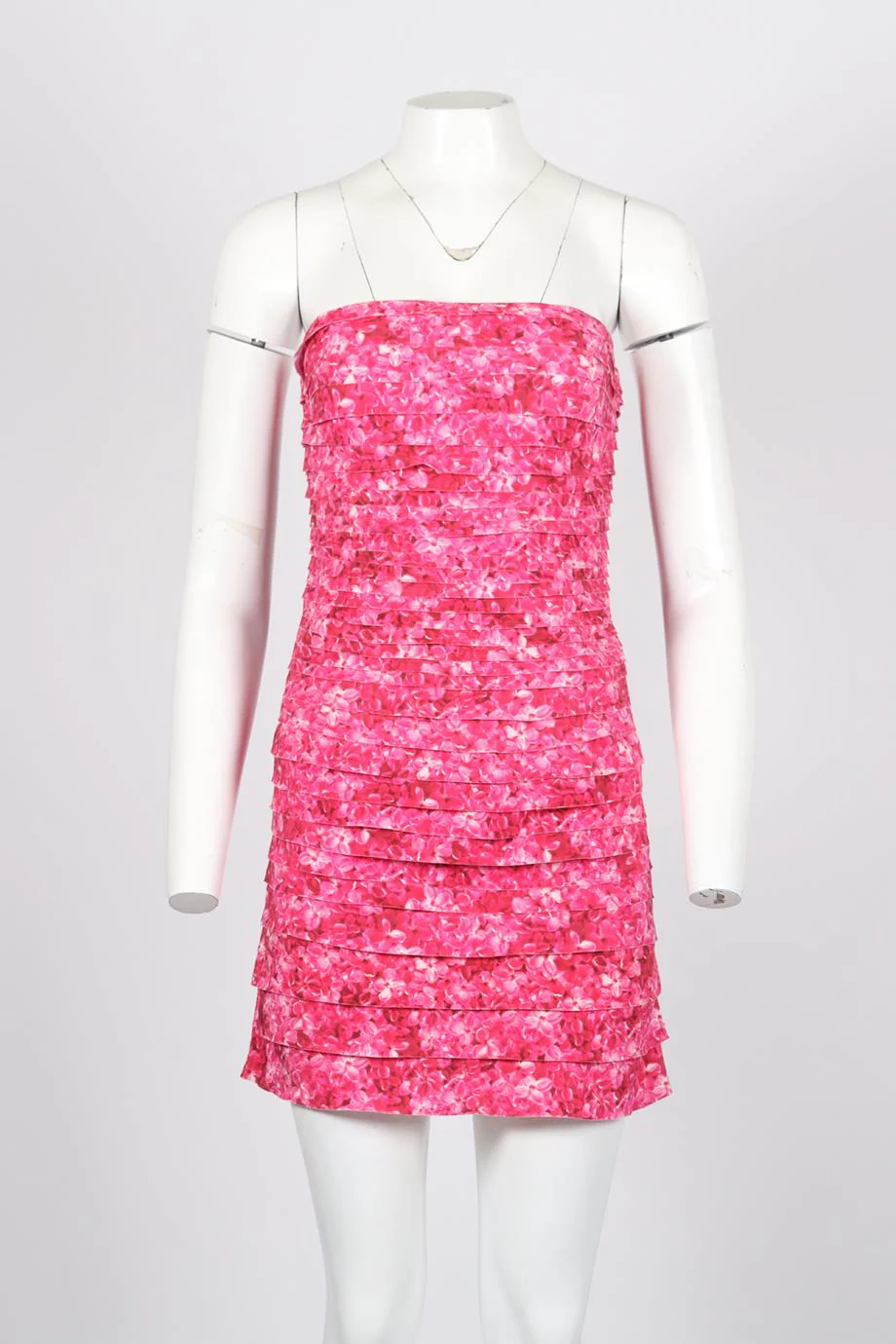 MICHAEL KORS FLORAL PRINT SILK MINI DRESS US 4 UK 8 - Image 2