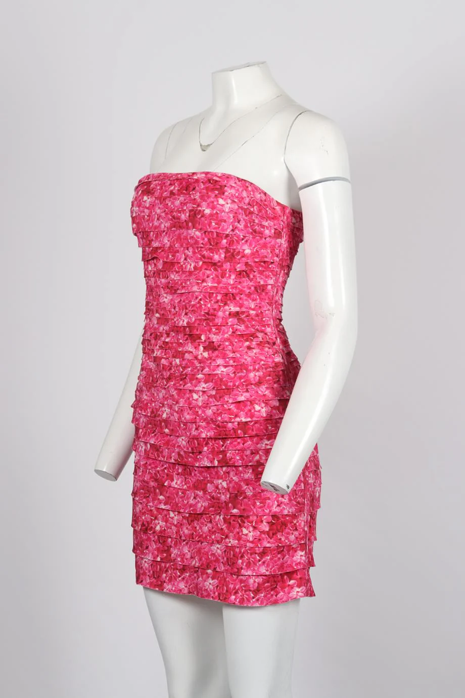 MICHAEL KORS FLORAL PRINT SILK MINI DRESS US 4 UK 8 - Image 3