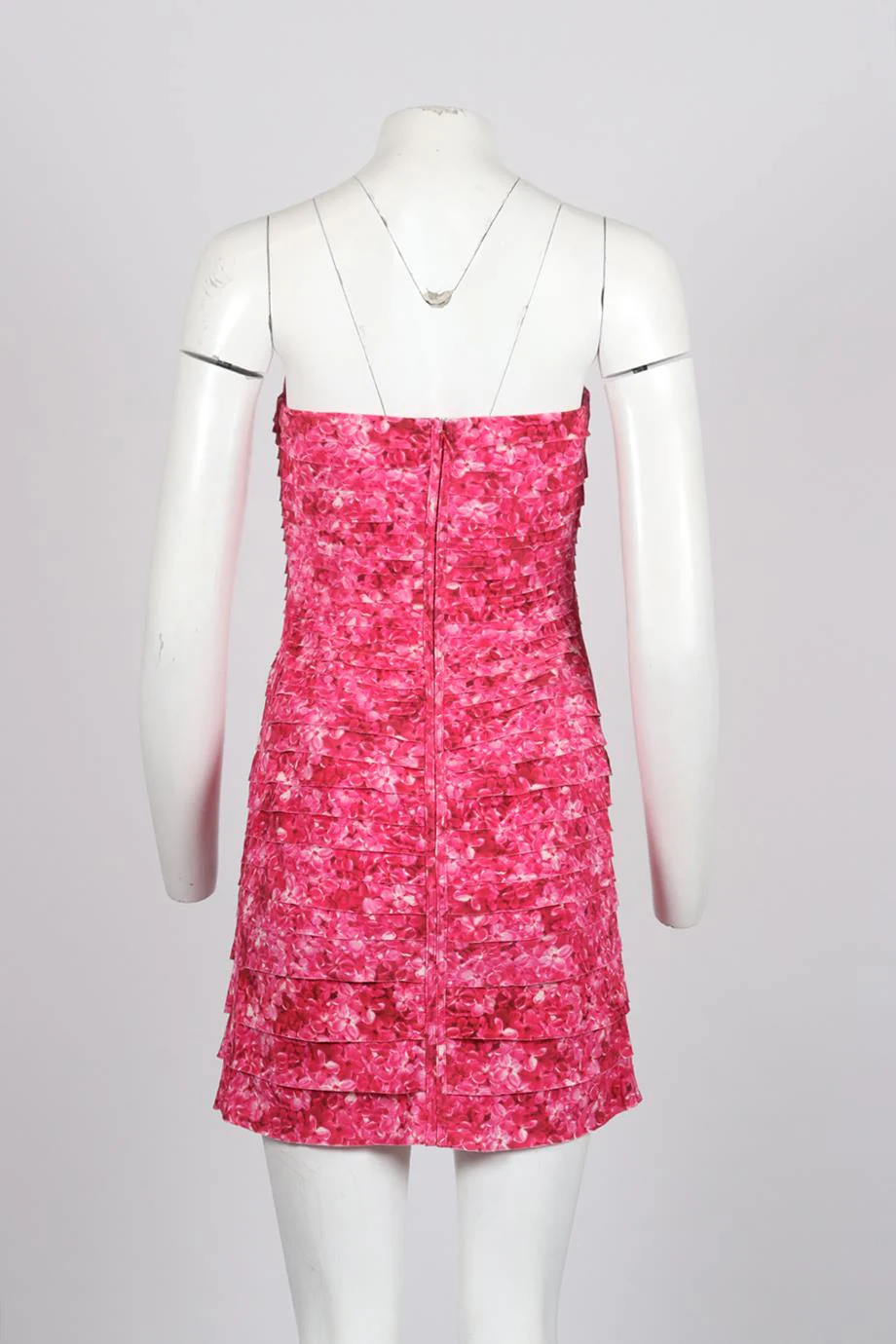 MICHAEL KORS FLORAL PRINT SILK MINI DRESS US 4 UK 8 - Image 4