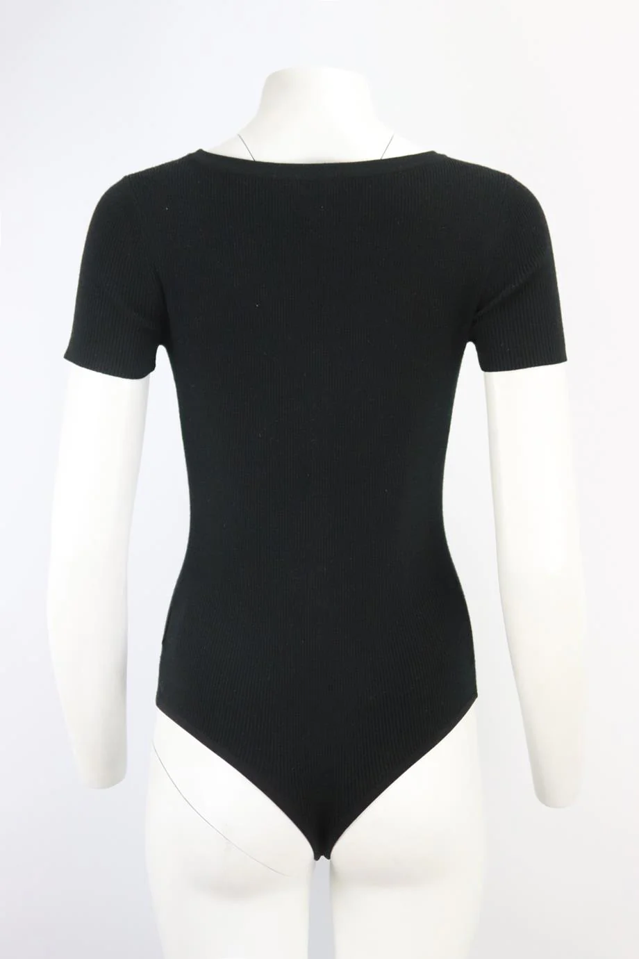 MICHAEL KORS RIBBED STRETCH WOOL BLEND BODYSUIT MEDIUM - Image 4