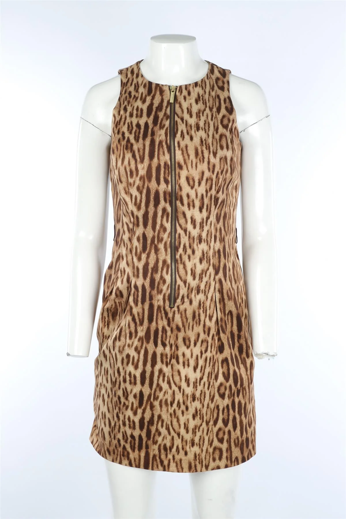 MICHAEL MICHAEL KORS BROWN COTTON MINI DRESS US 4 UK 8 - Image 2