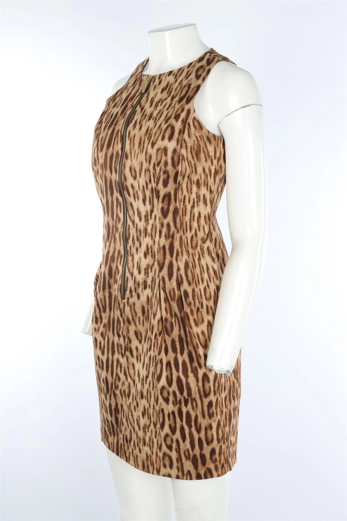 MICHAEL MICHAEL KORS BROWN COTTON MINI DRESS US 4 UK 8 - Image 3