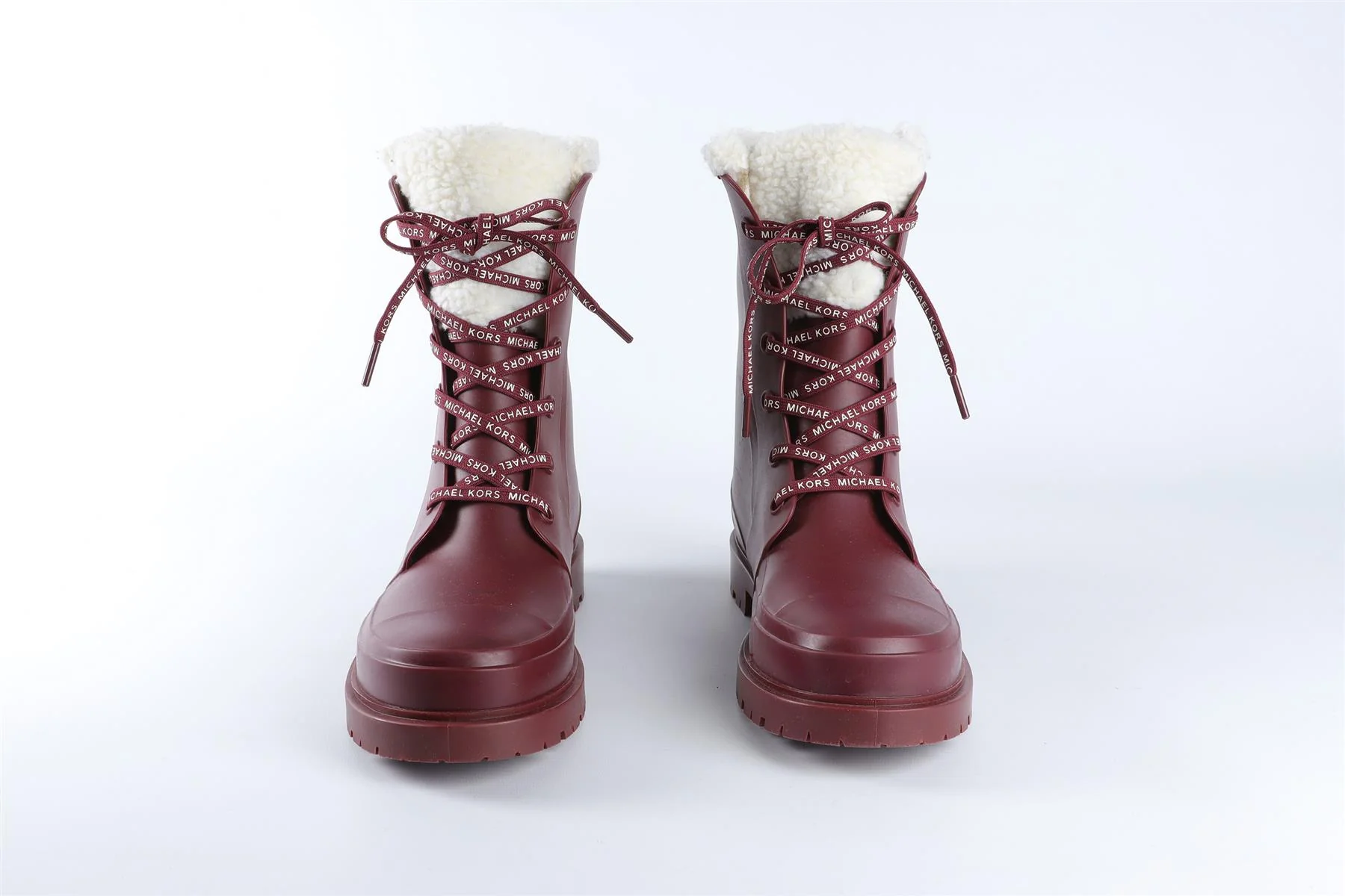 MICHAEL MICHAEL KORS BURGUNDY RUBBER BOOTS EU 39 UK 6 US 9 - Image 3