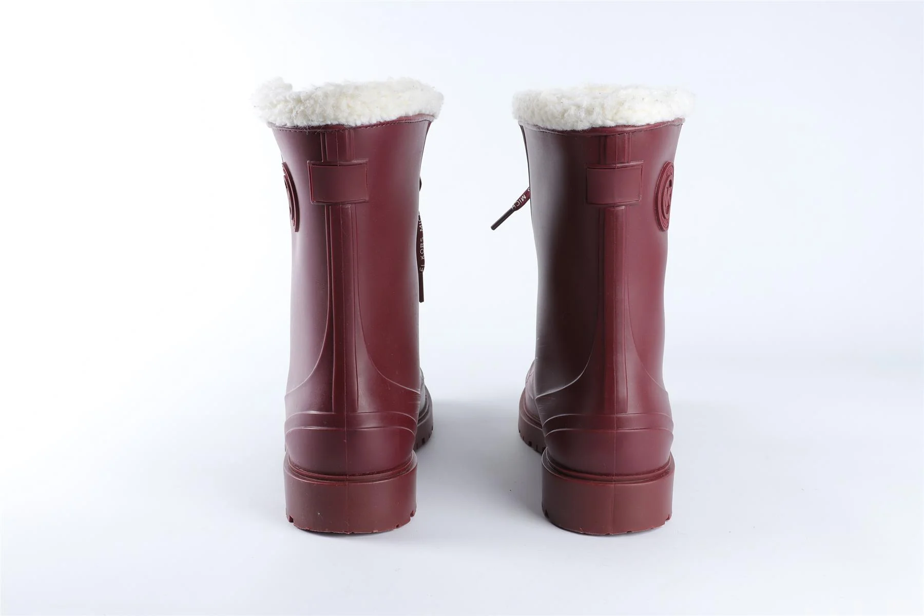 MICHAEL MICHAEL KORS BURGUNDY RUBBER BOOTS EU 39 UK 6 US 9 - Image 5