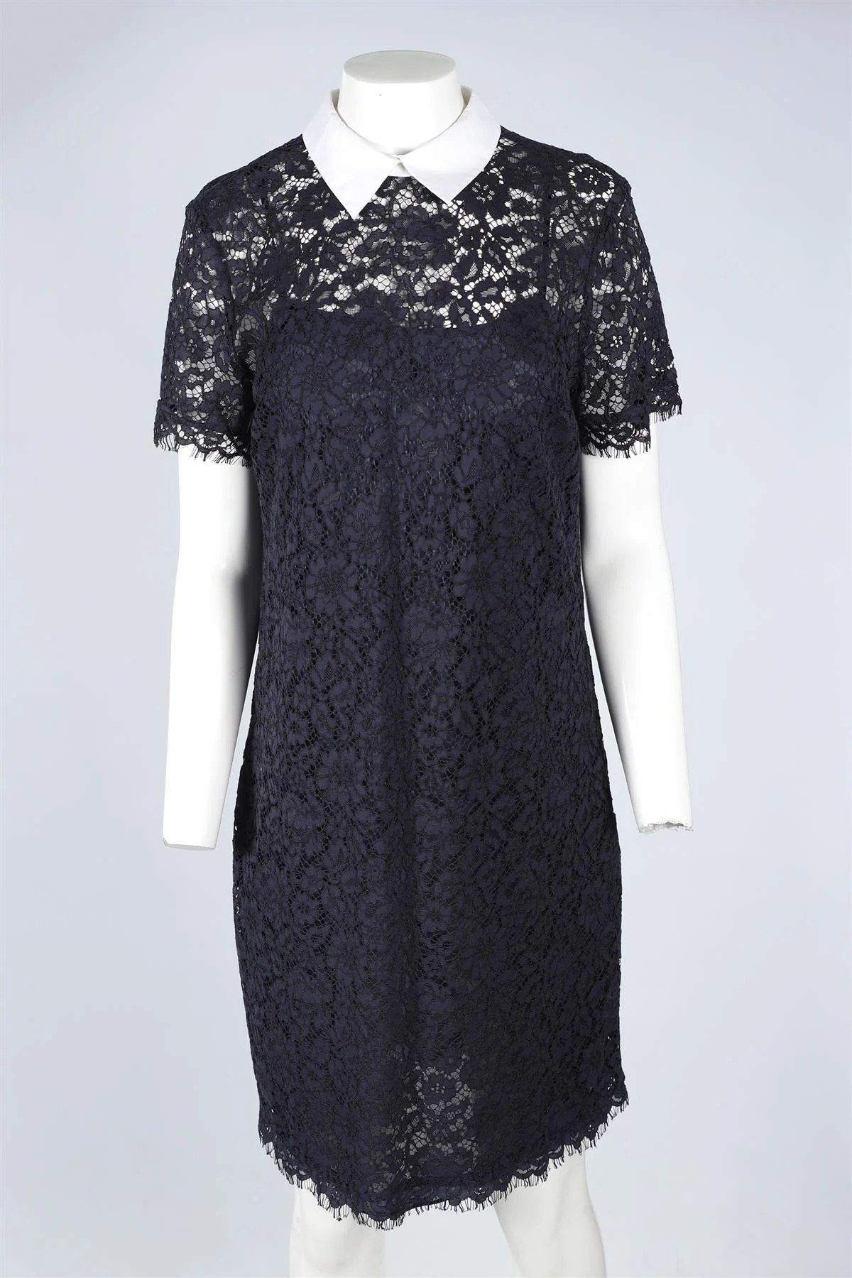 MICHAEL MICHAEL KORS NAVY LACE MINI DRESS US 10 UK 14 - Image 2