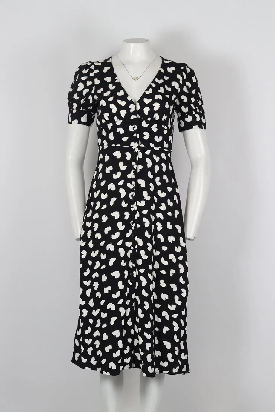 MICHAEL MICHAEL KORS PRINTED CREPE MIDI DRESS XSMALL - Image 2