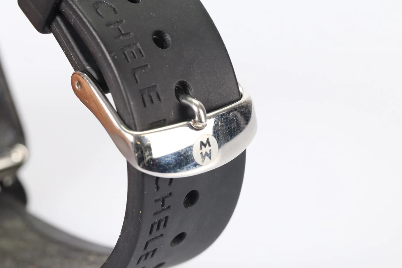 MICHELE DECO NOIR 33 MM STAINLESS STEEL AND RUBBER WRIST WATCH - Image 9