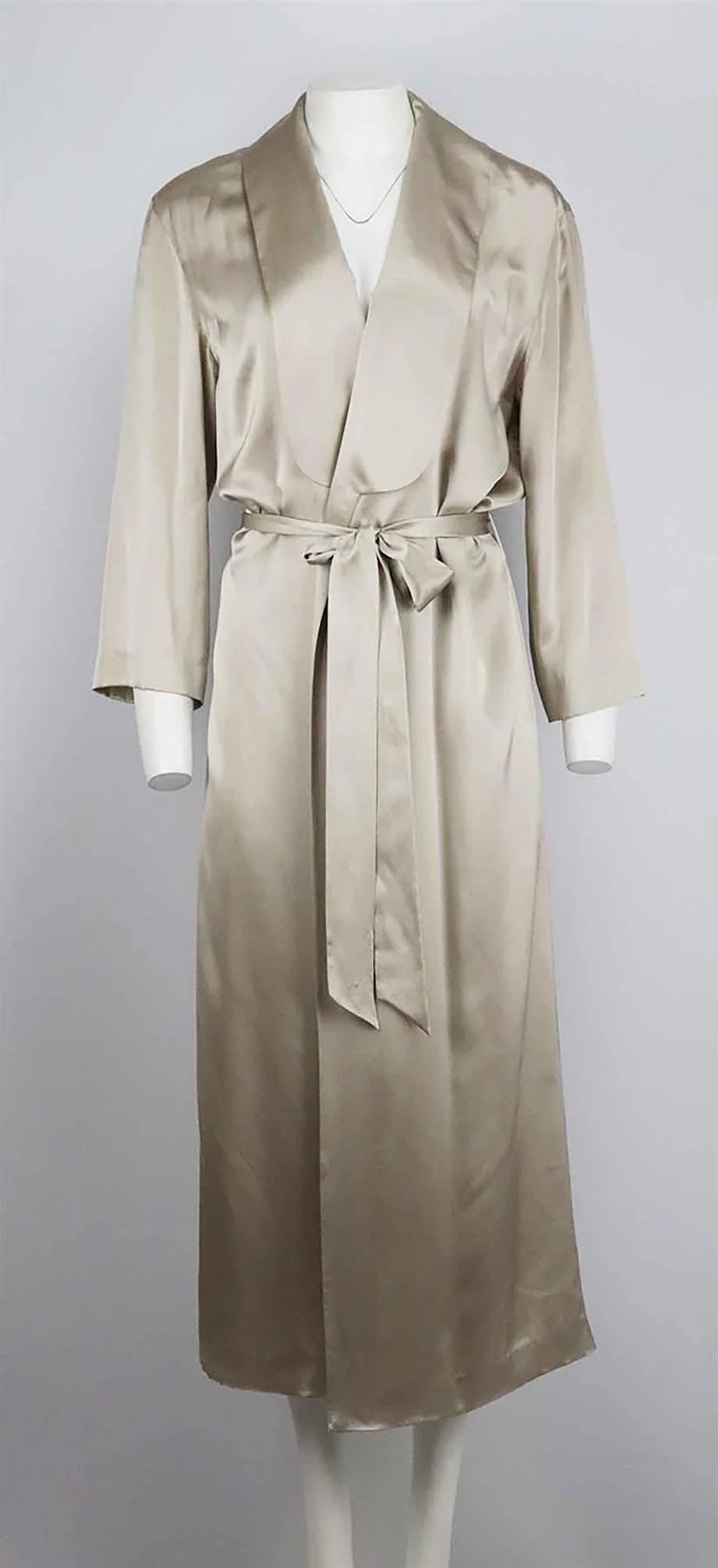 MICHELLE MASON BELTED SILK SATIN ROBE US 8 UK 12 - Image 2