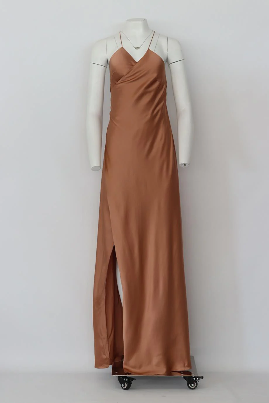 MICHELLE MASON SILK MAXI WRAP DRESS US 6 UK 10 - Image 2