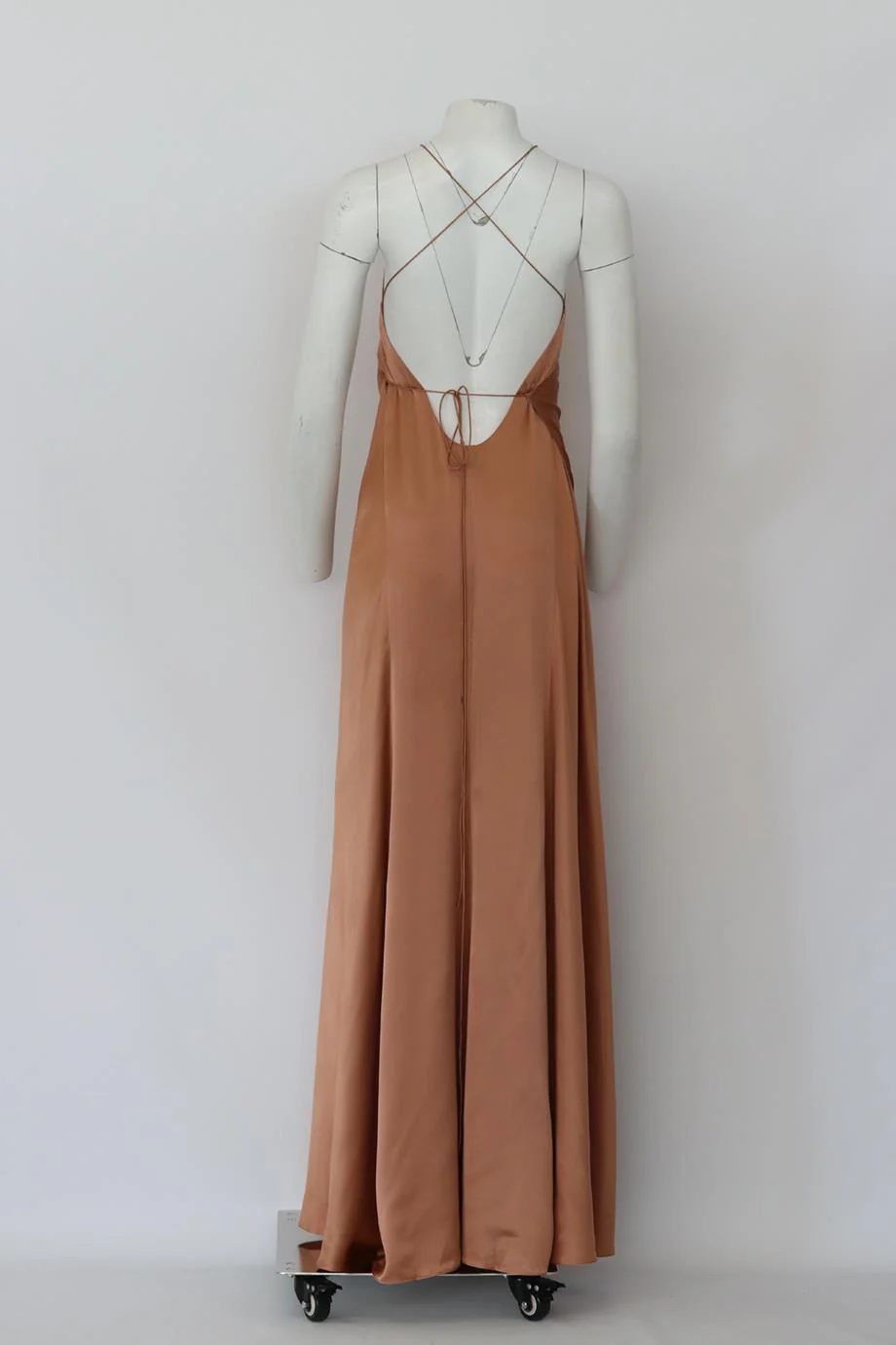 MICHELLE MASON SILK MAXI WRAP DRESS US 6 UK 10 - Image 4