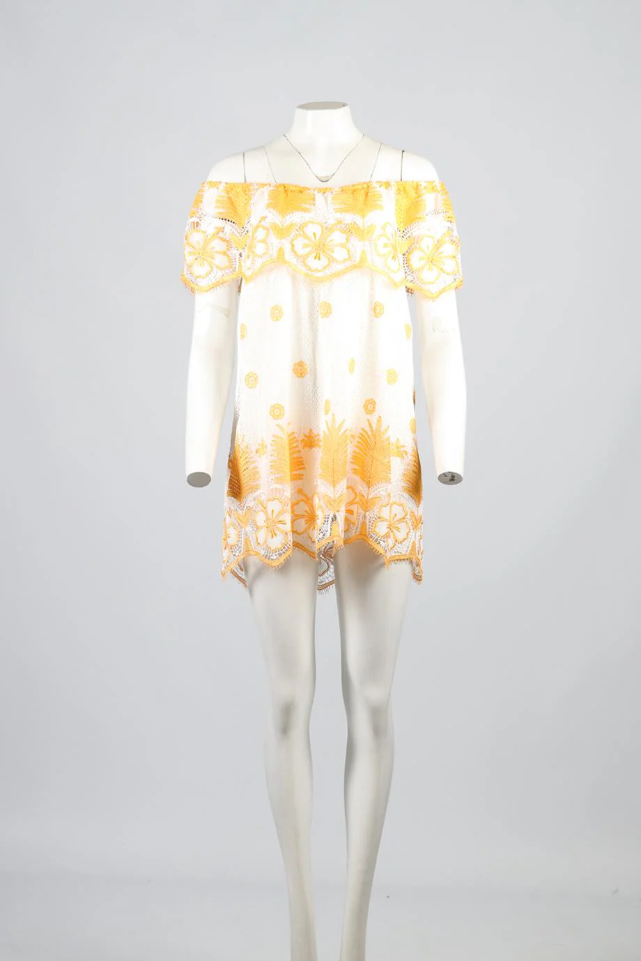 MIGUELINA COTTON BLEND MINI DRESS XSMALL - Image 2
