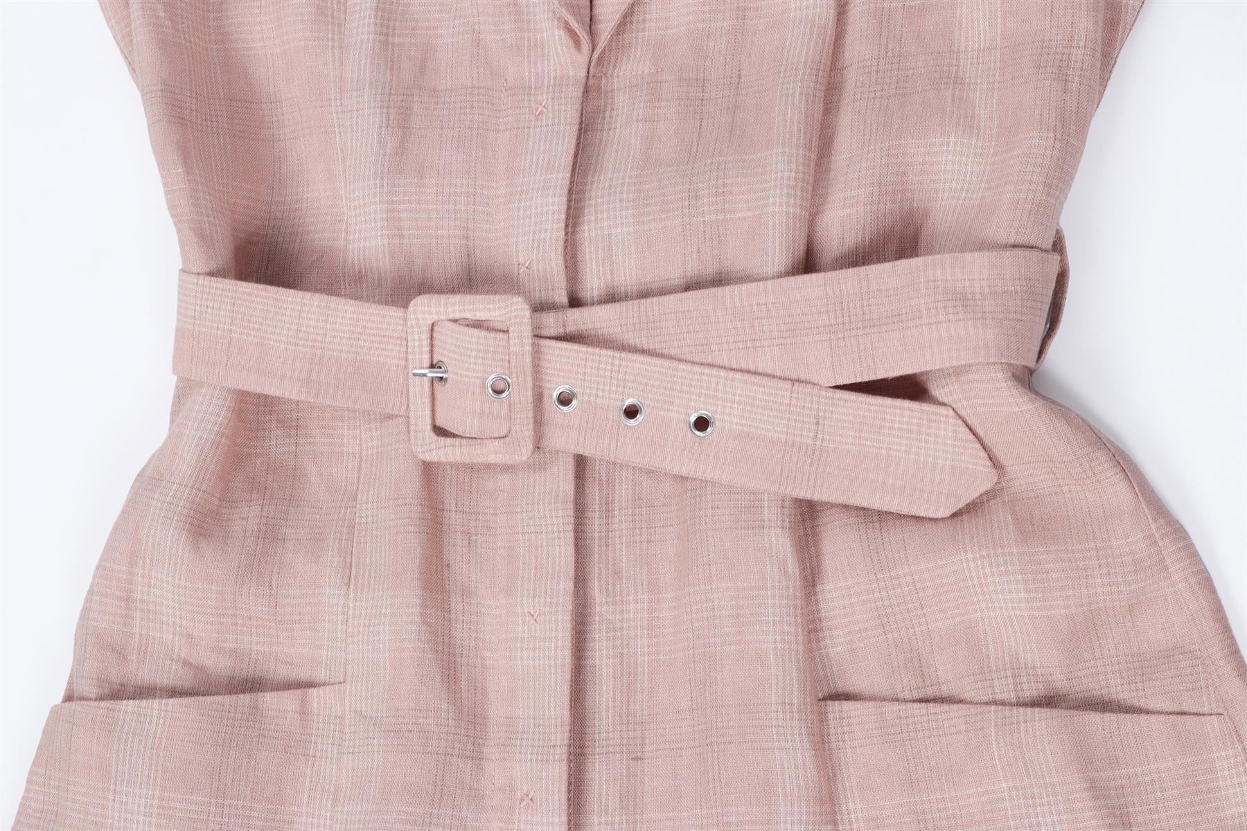 MIGUELINA PINK LINEN JUMPSUIT XSMALL - Image 3